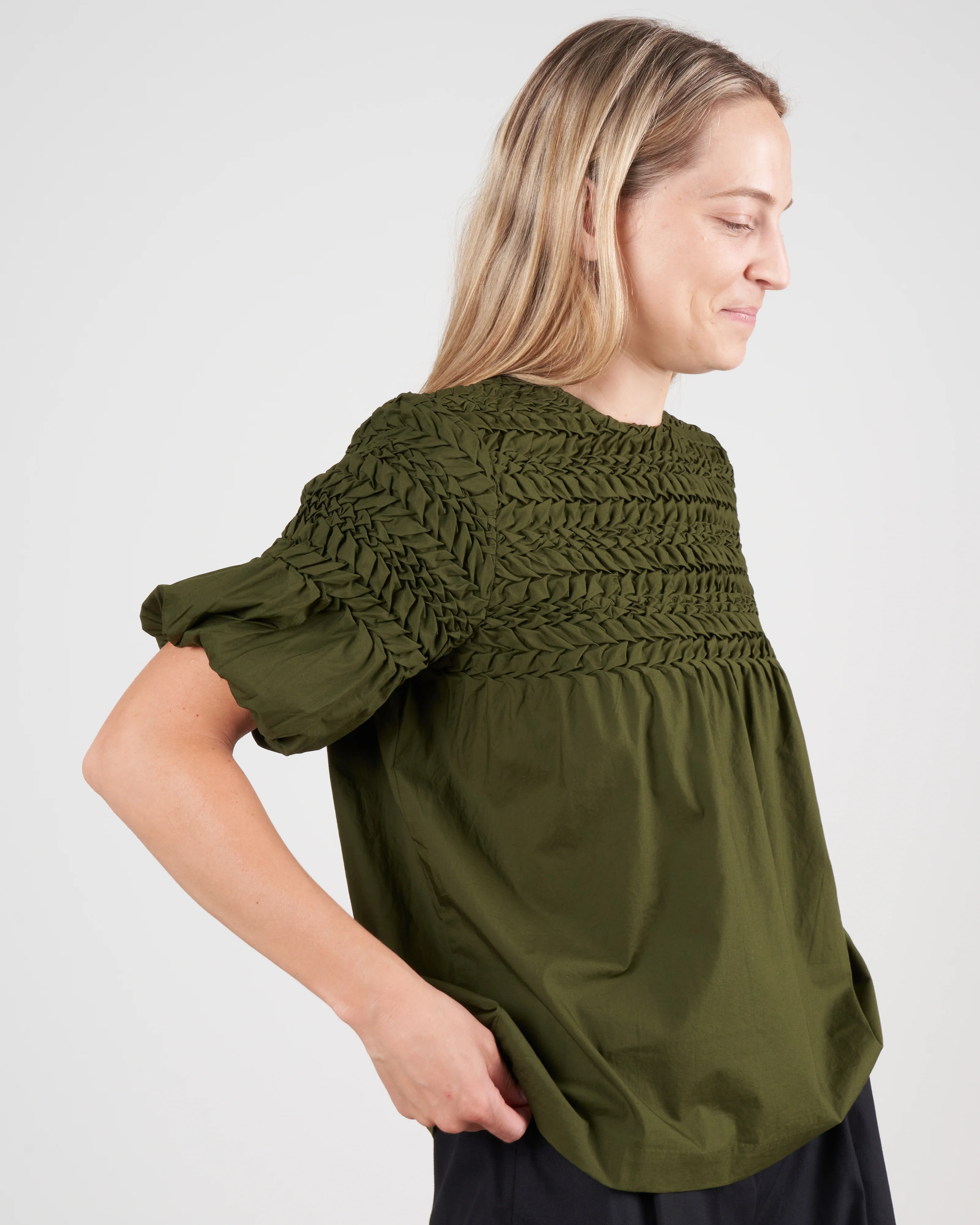 orestes blouse - olive - Image 3