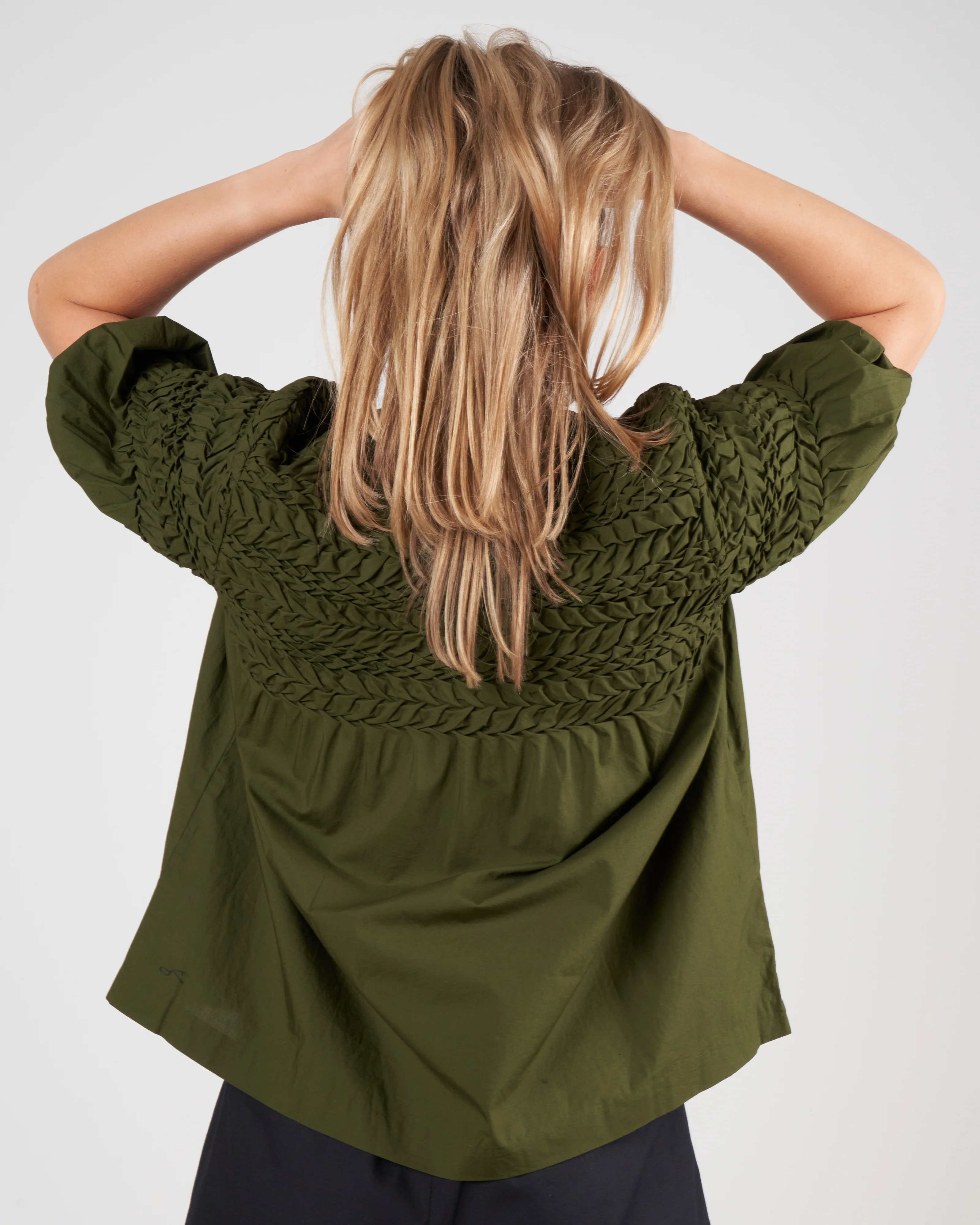 orestes blouse - olive - Image 4
