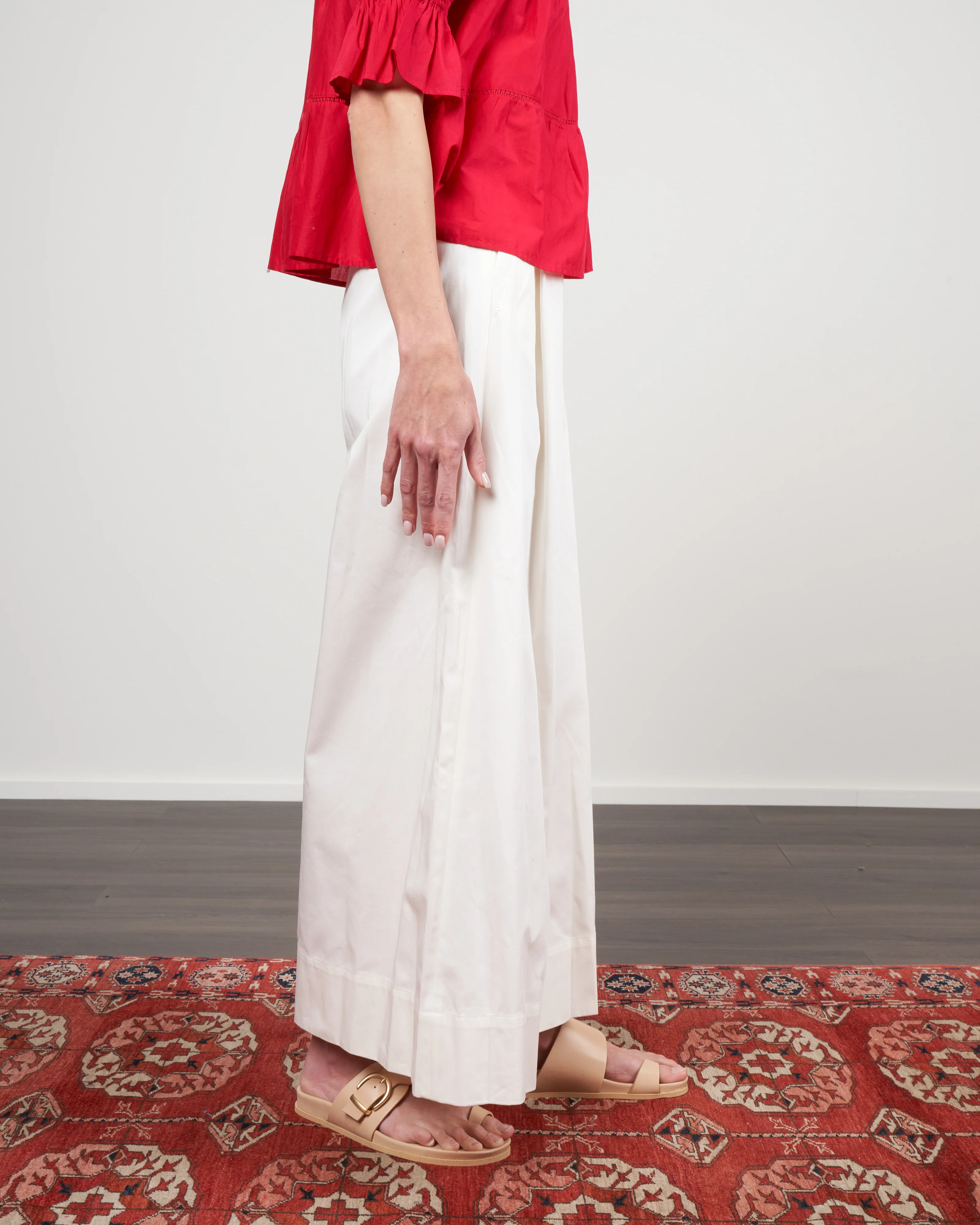 sargent emb pant - ivory - Image 3