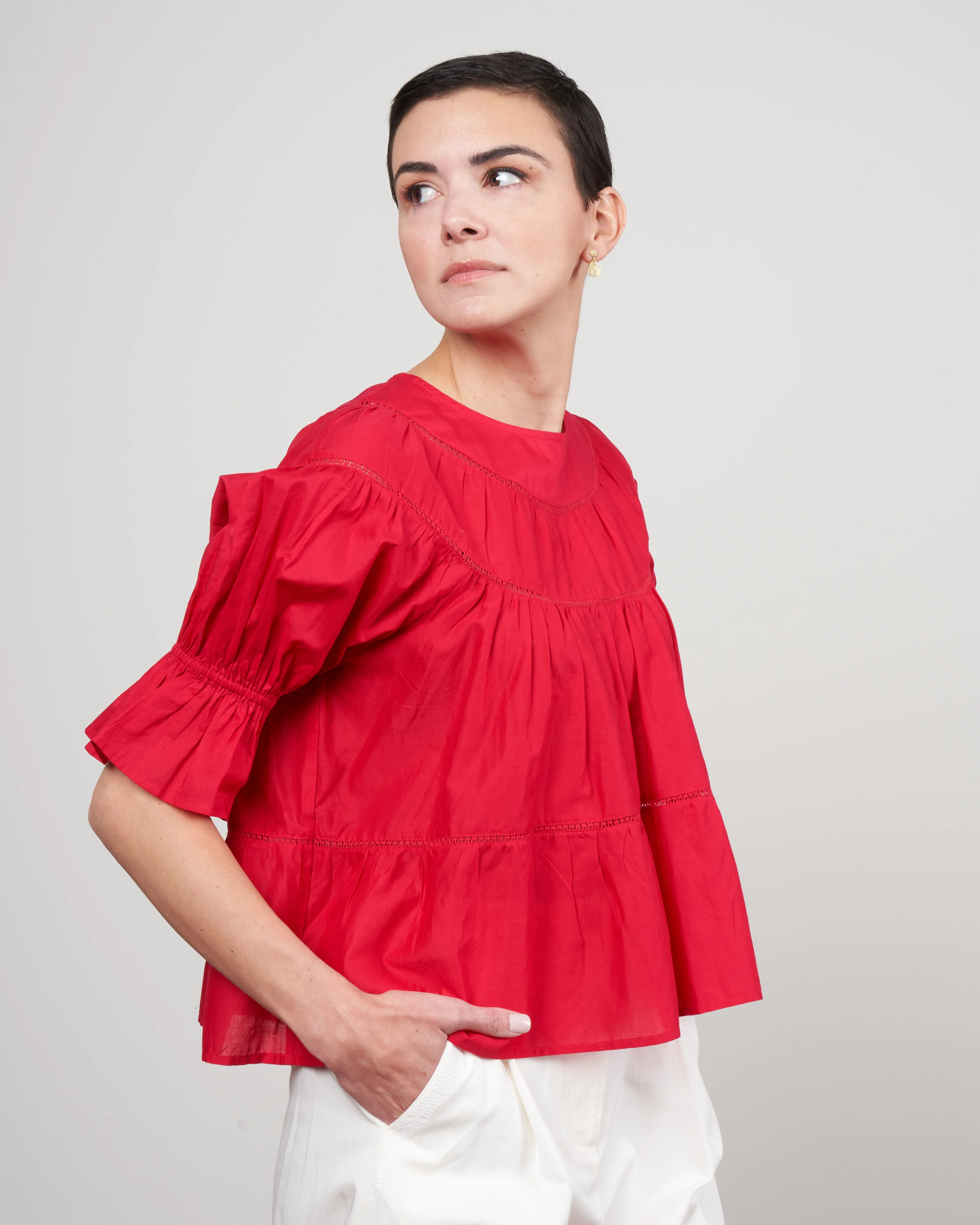 sol blouse - berry - Image 3