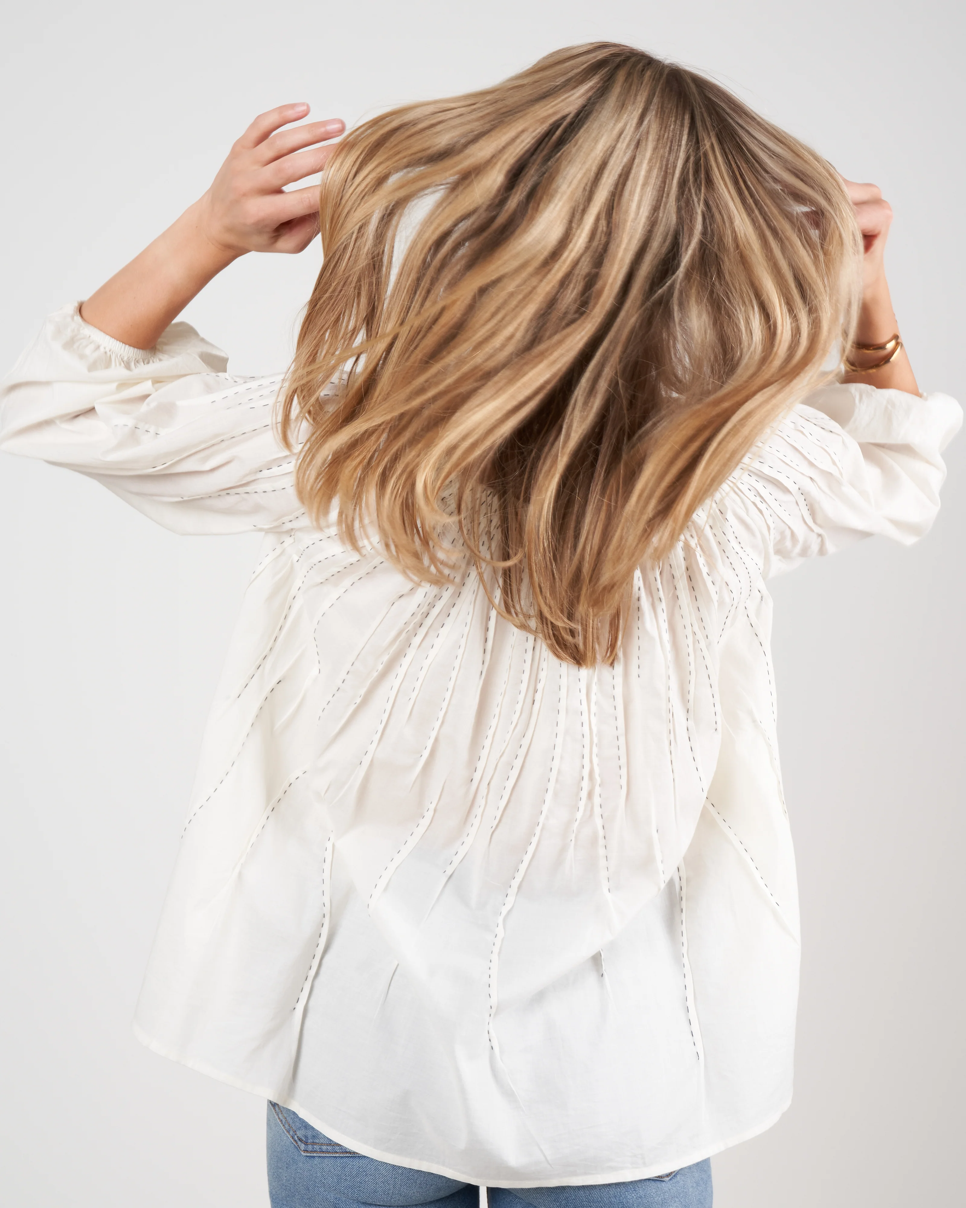wilding blouse - ivory/navy - Image 2