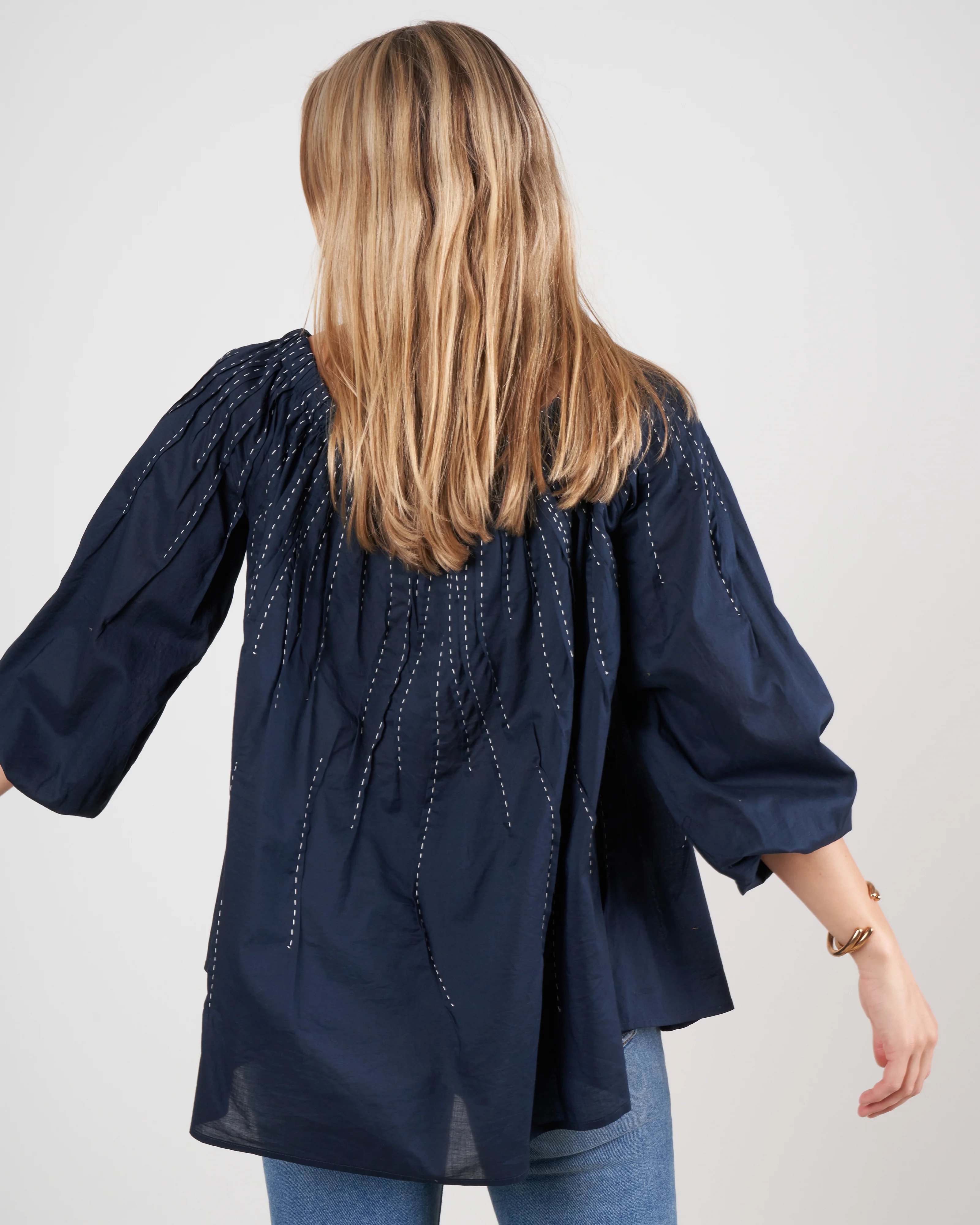 wilding blouse - navy/ivory - Image 2