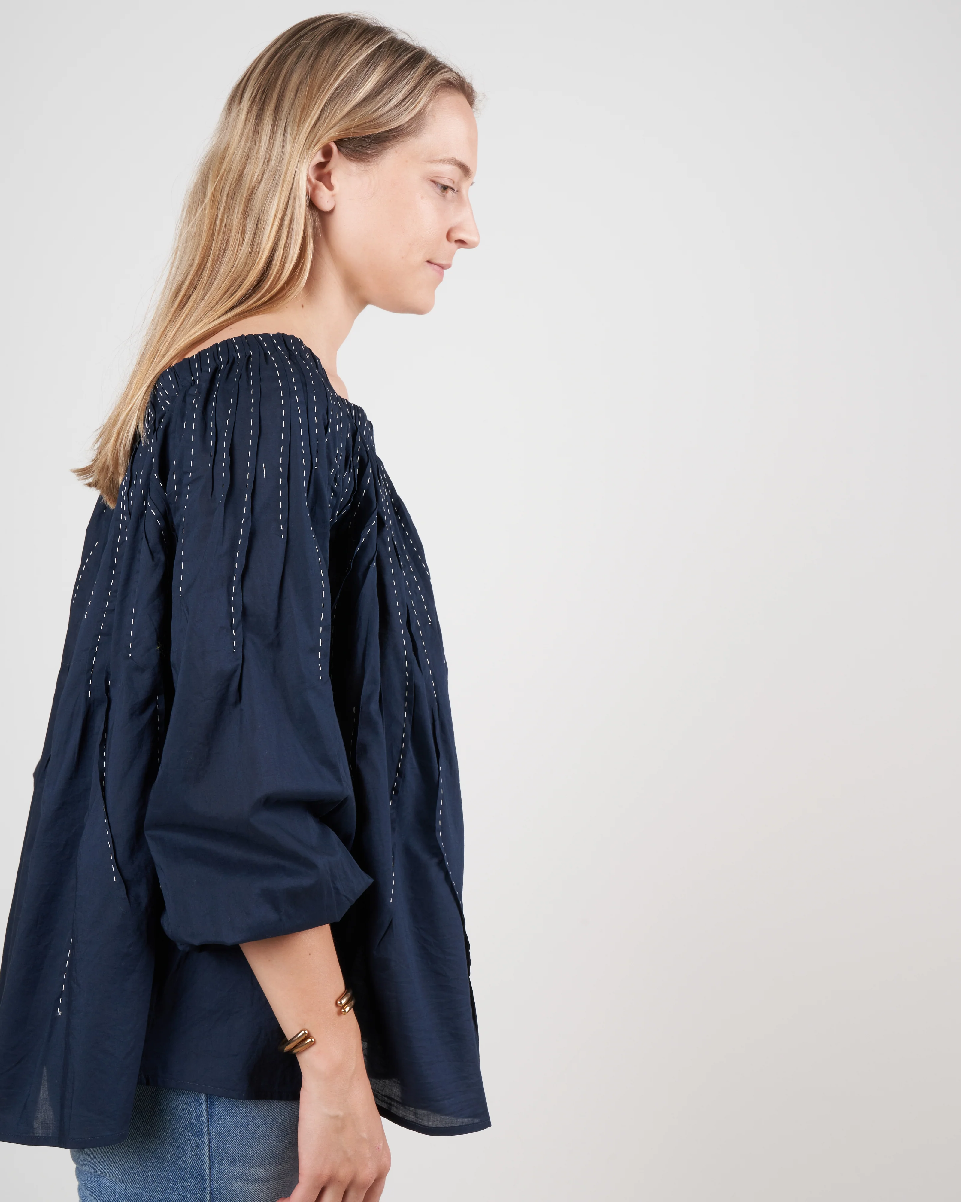 wilding blouse - navy/ivory - Image 3