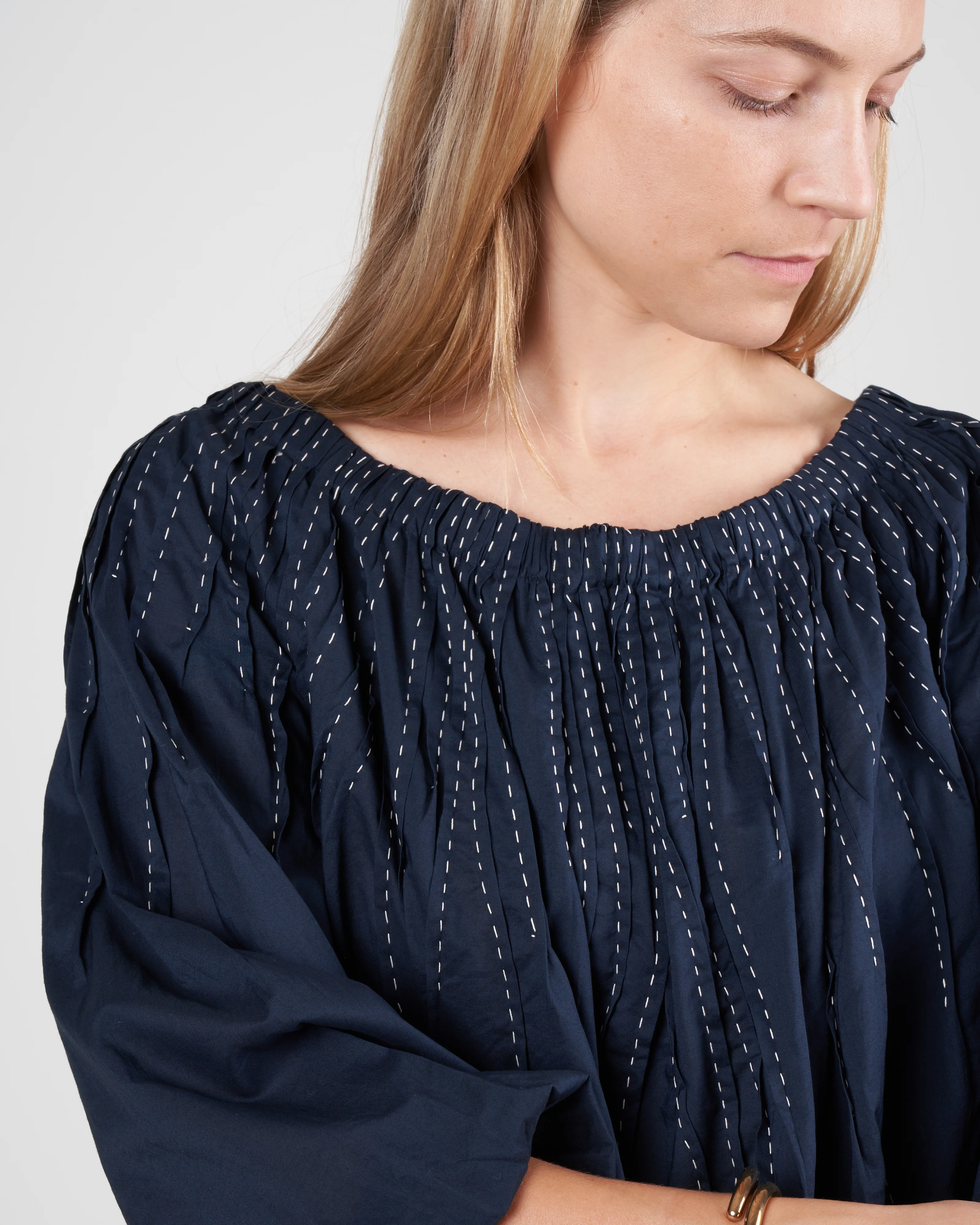 wilding blouse - navy/ivory - Image 4