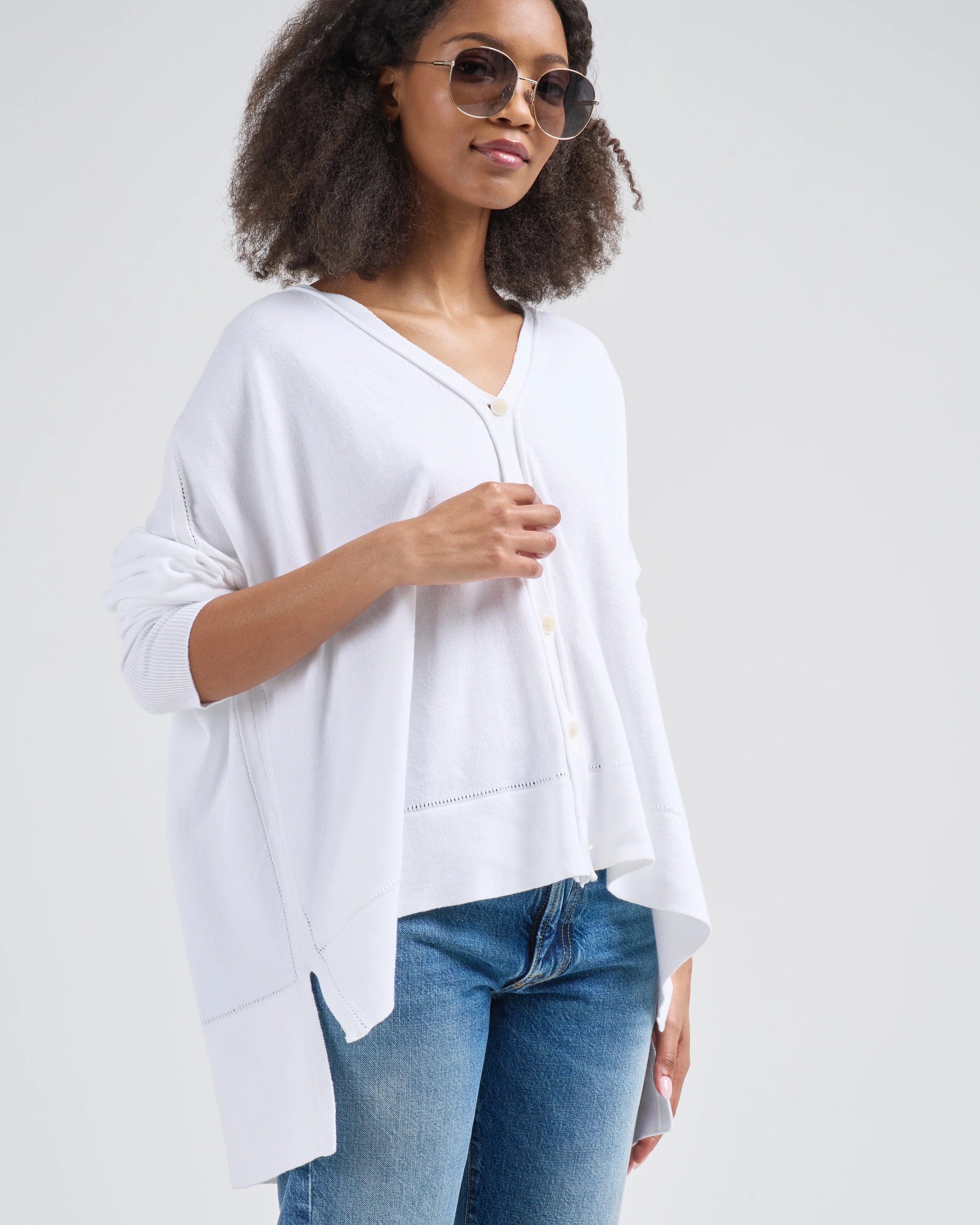 cotton pointelle cardigan - Image 5