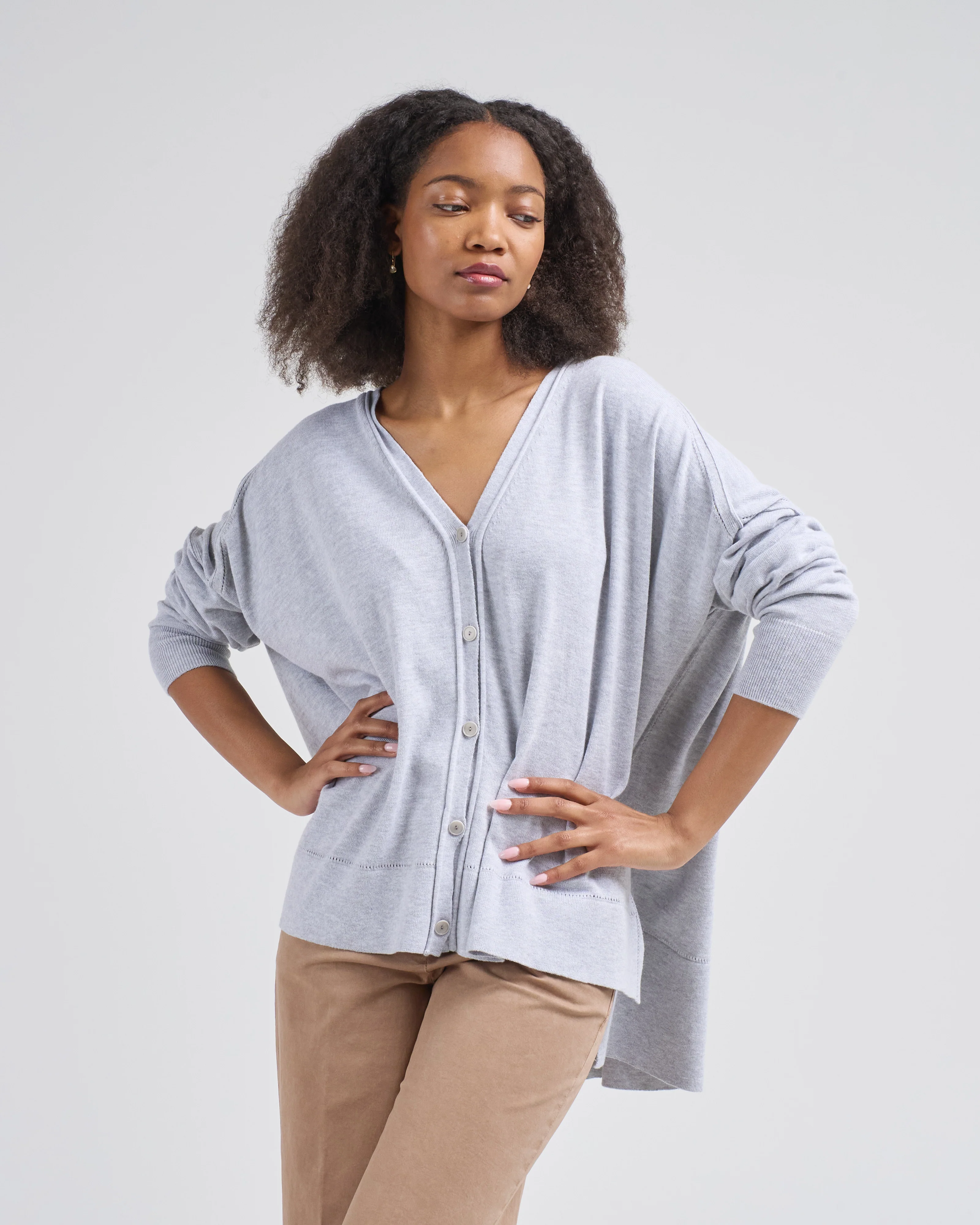 cotton pointelle cardigan - Image 2