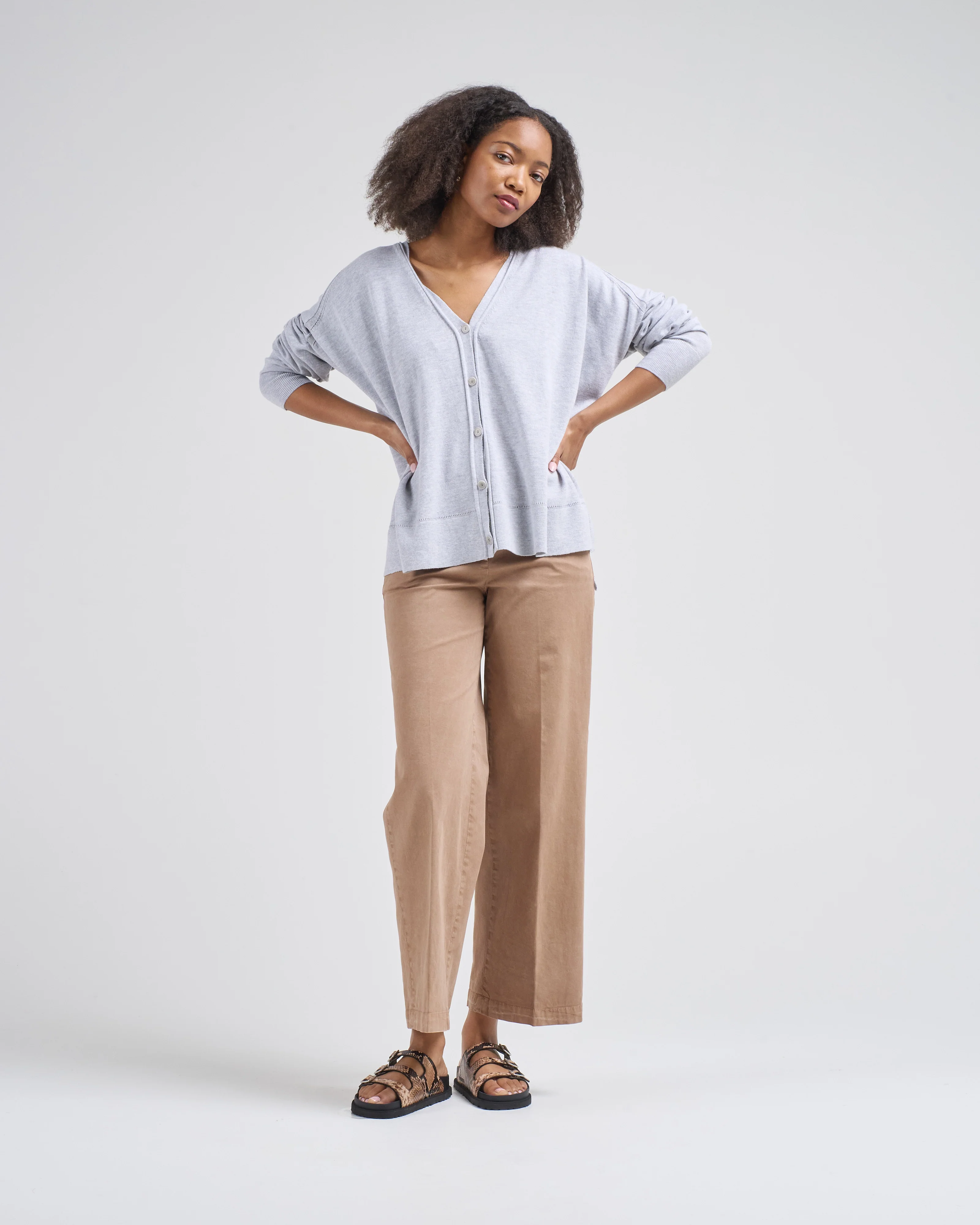 cotton pointelle cardigan - Image 3