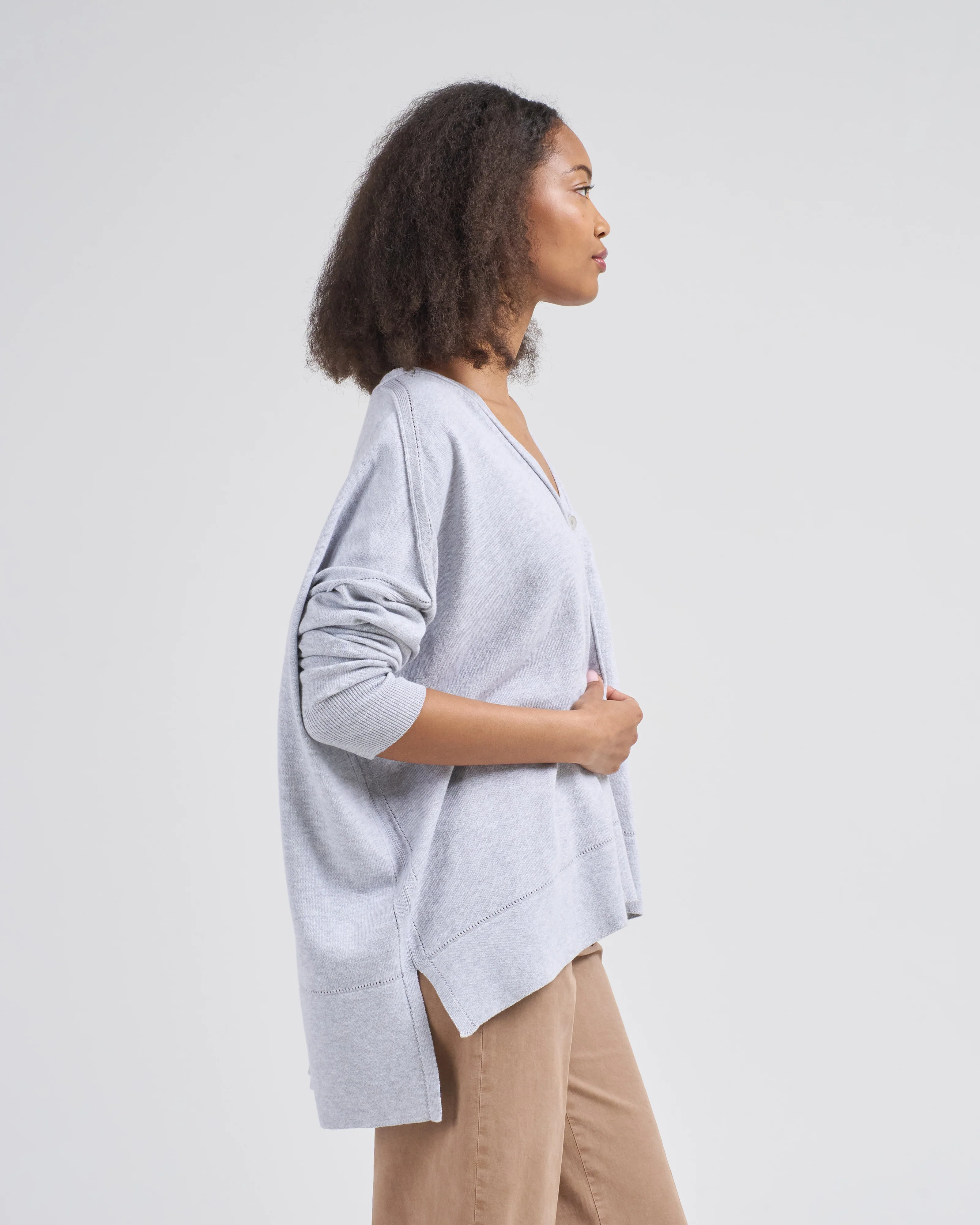 cotton pointelle cardigan - Image 4