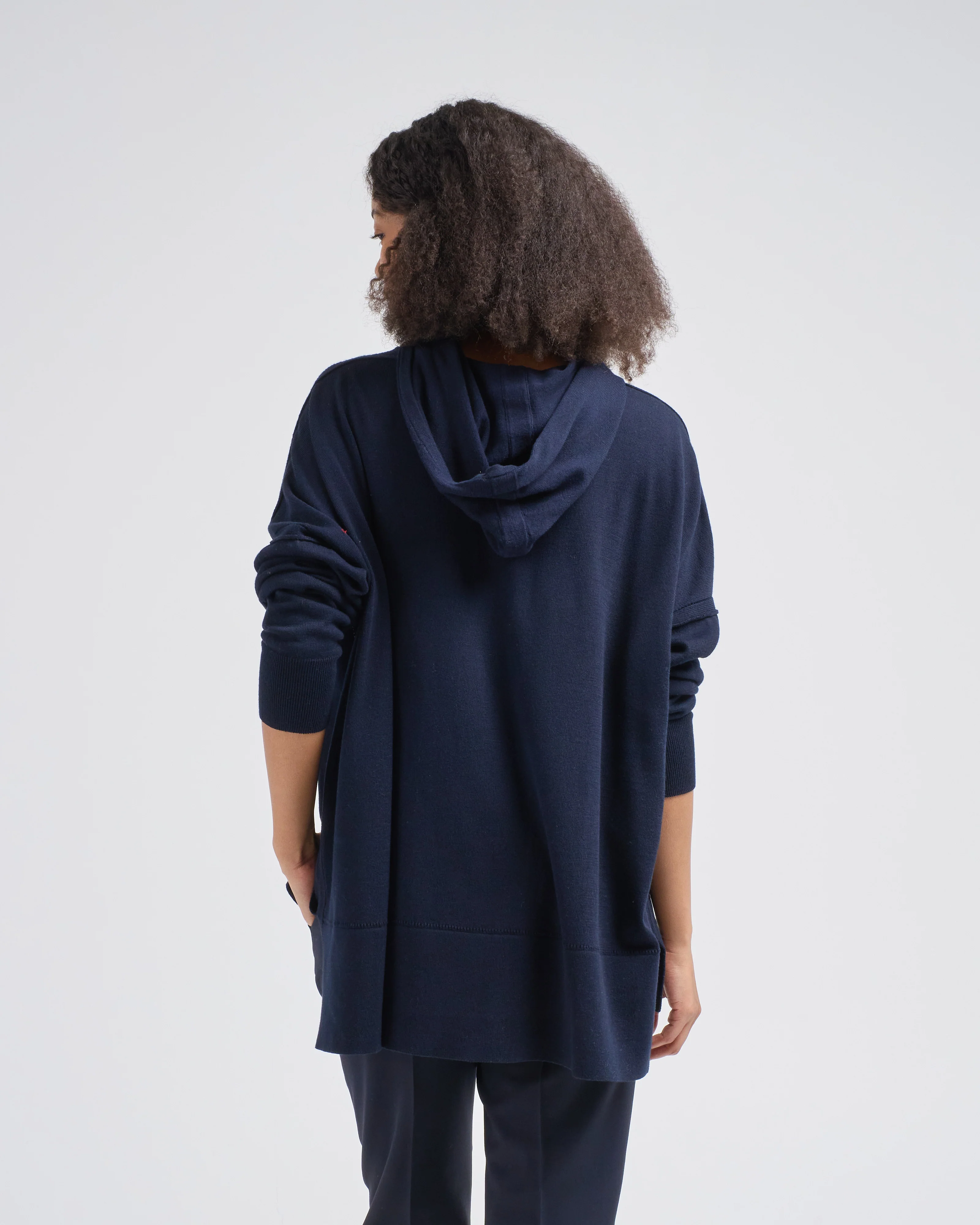 cotton pointelle hoodie - Image 2