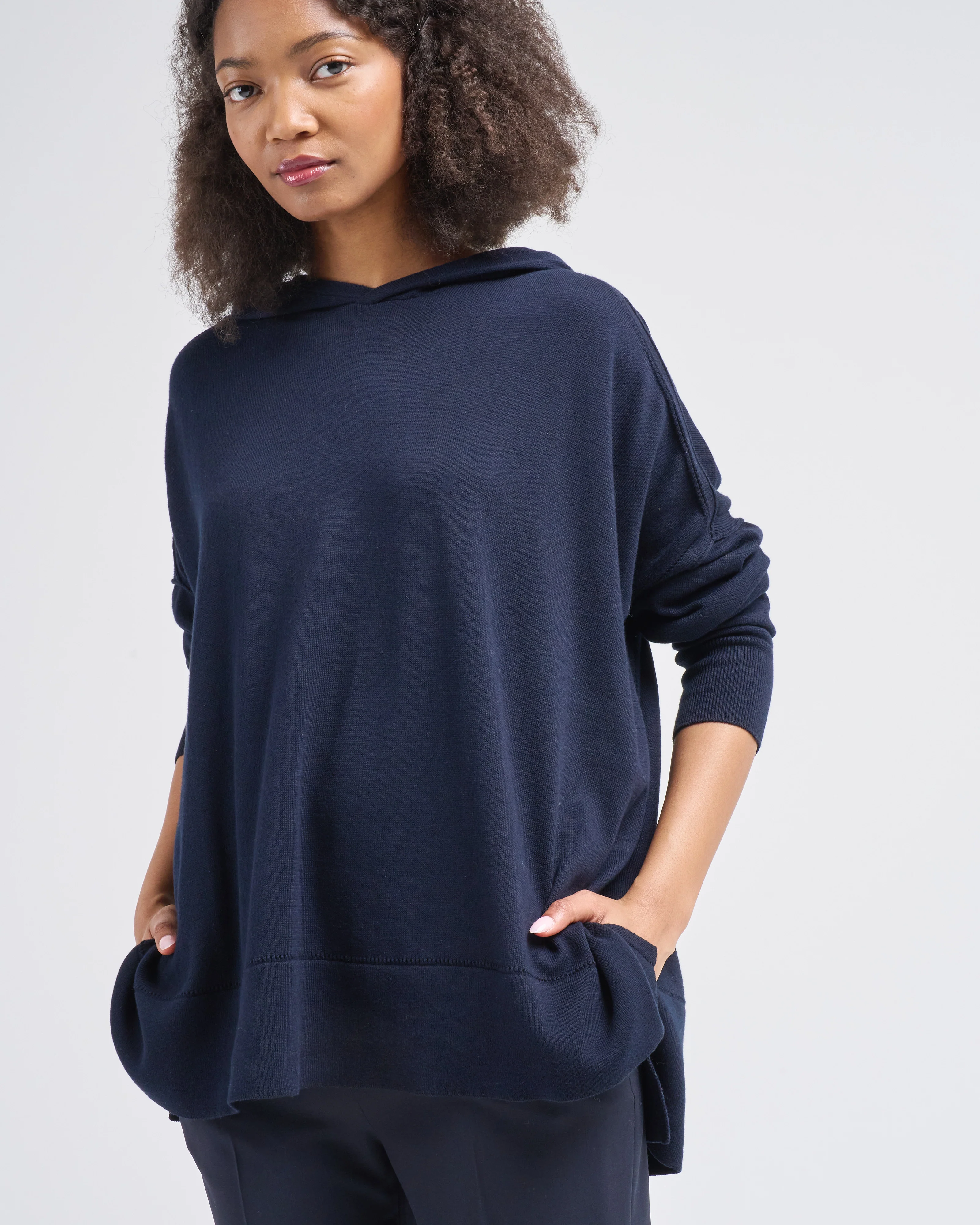 cotton pointelle hoodie - Image 4