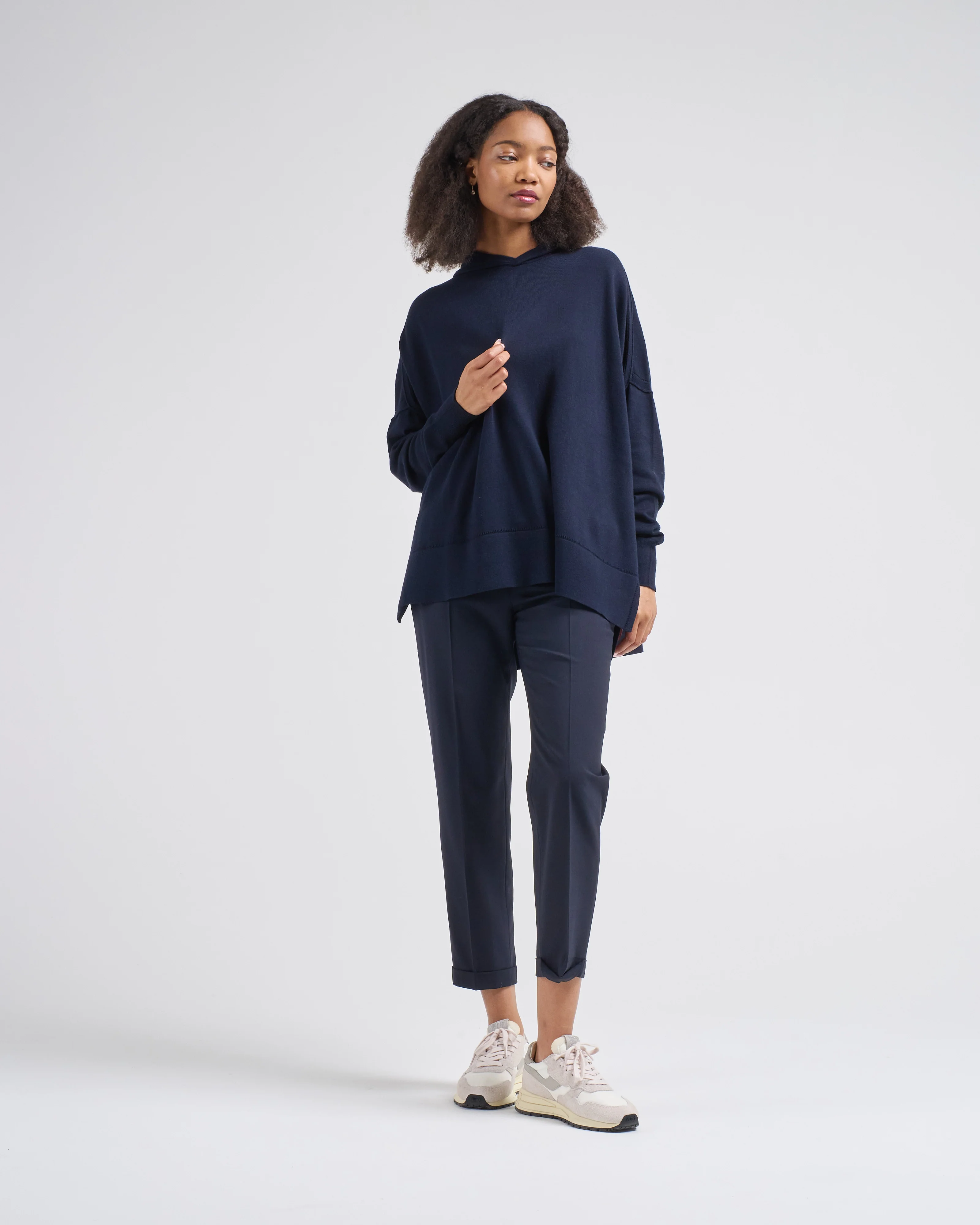 cotton pointelle hoodie - Image 5