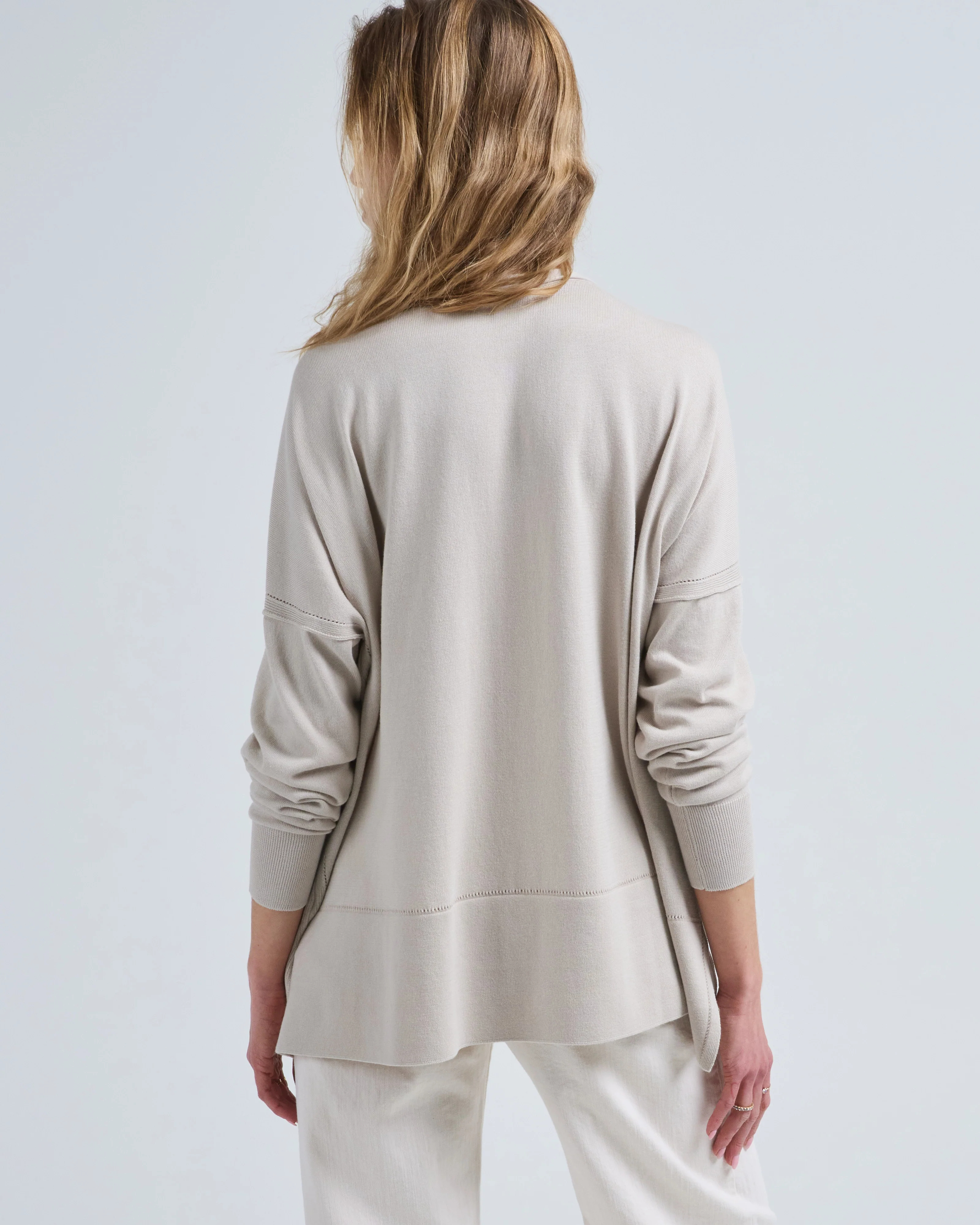 cotton pointelle cardigan - Image 3