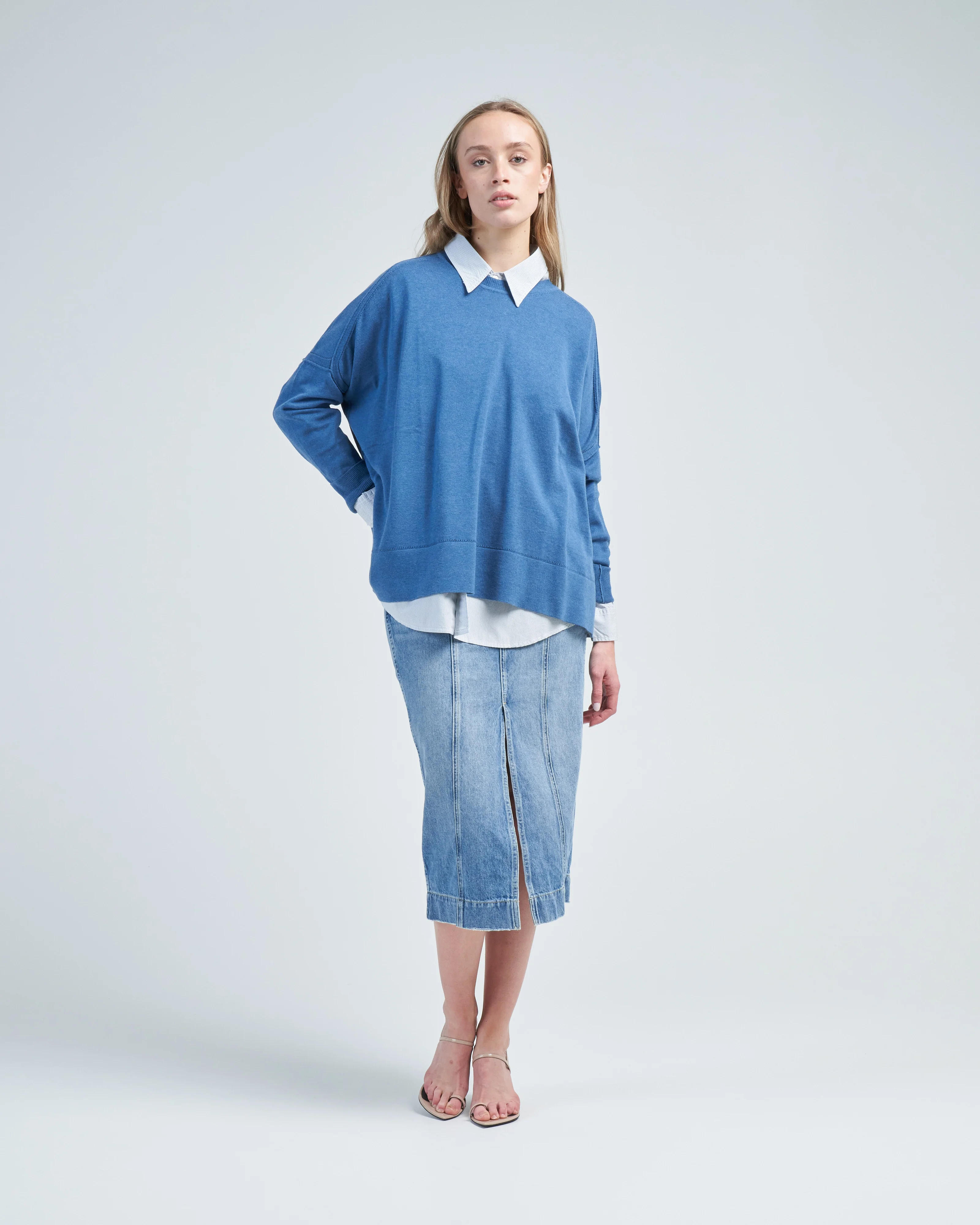 cotton pointelle crew - Image 2