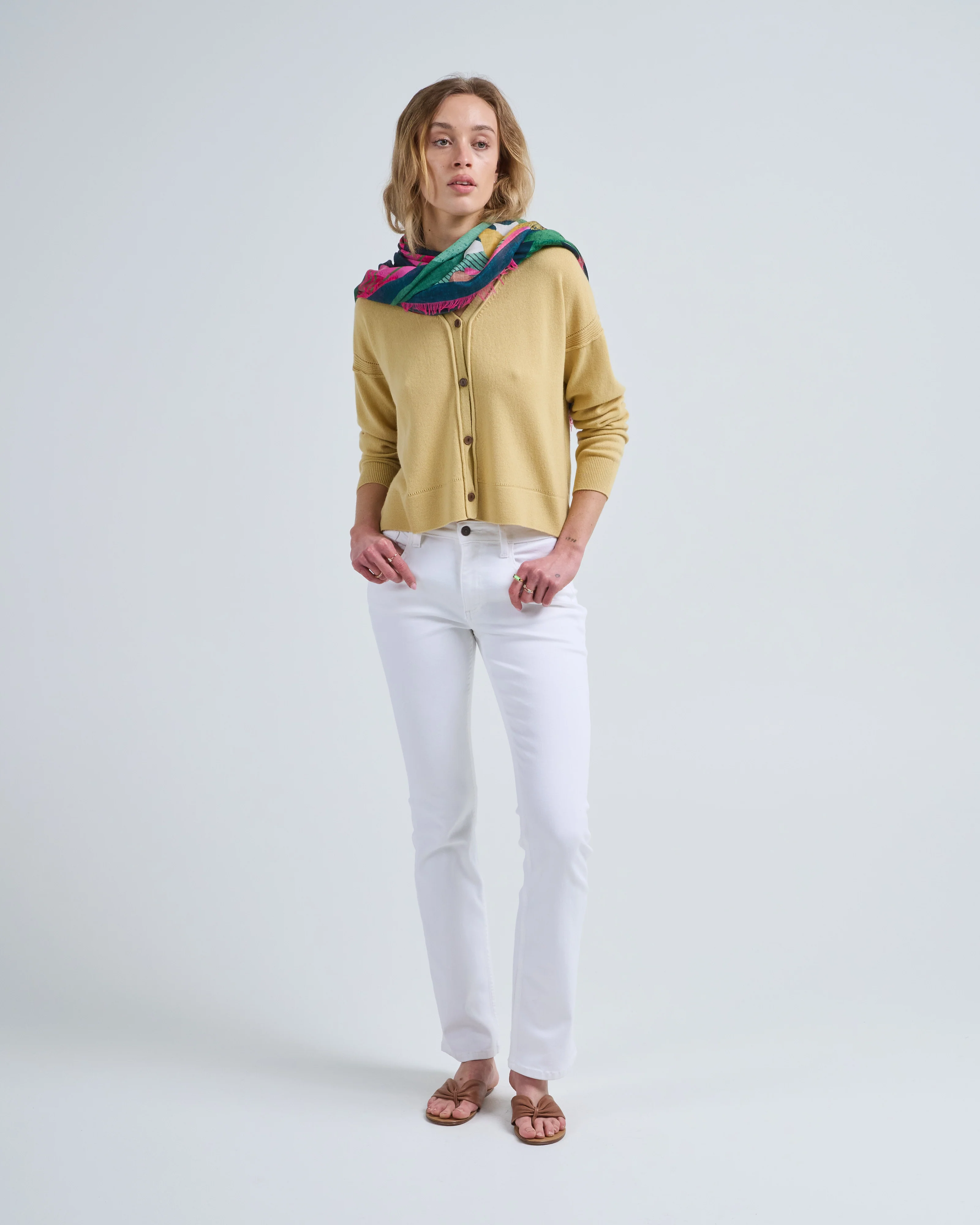 cropped pointelle cardigan - Image 2