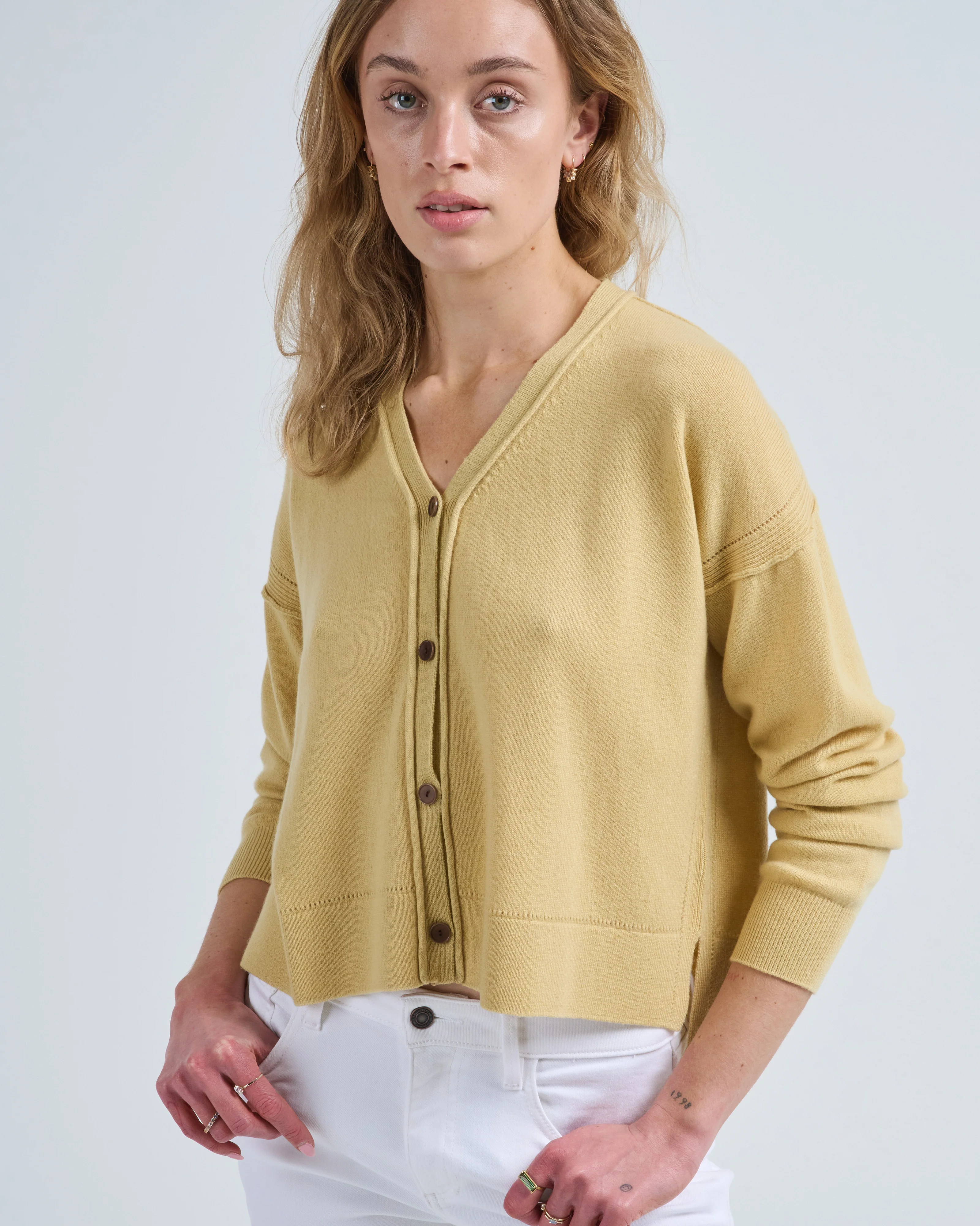 cropped pointelle cardigan - Image 5