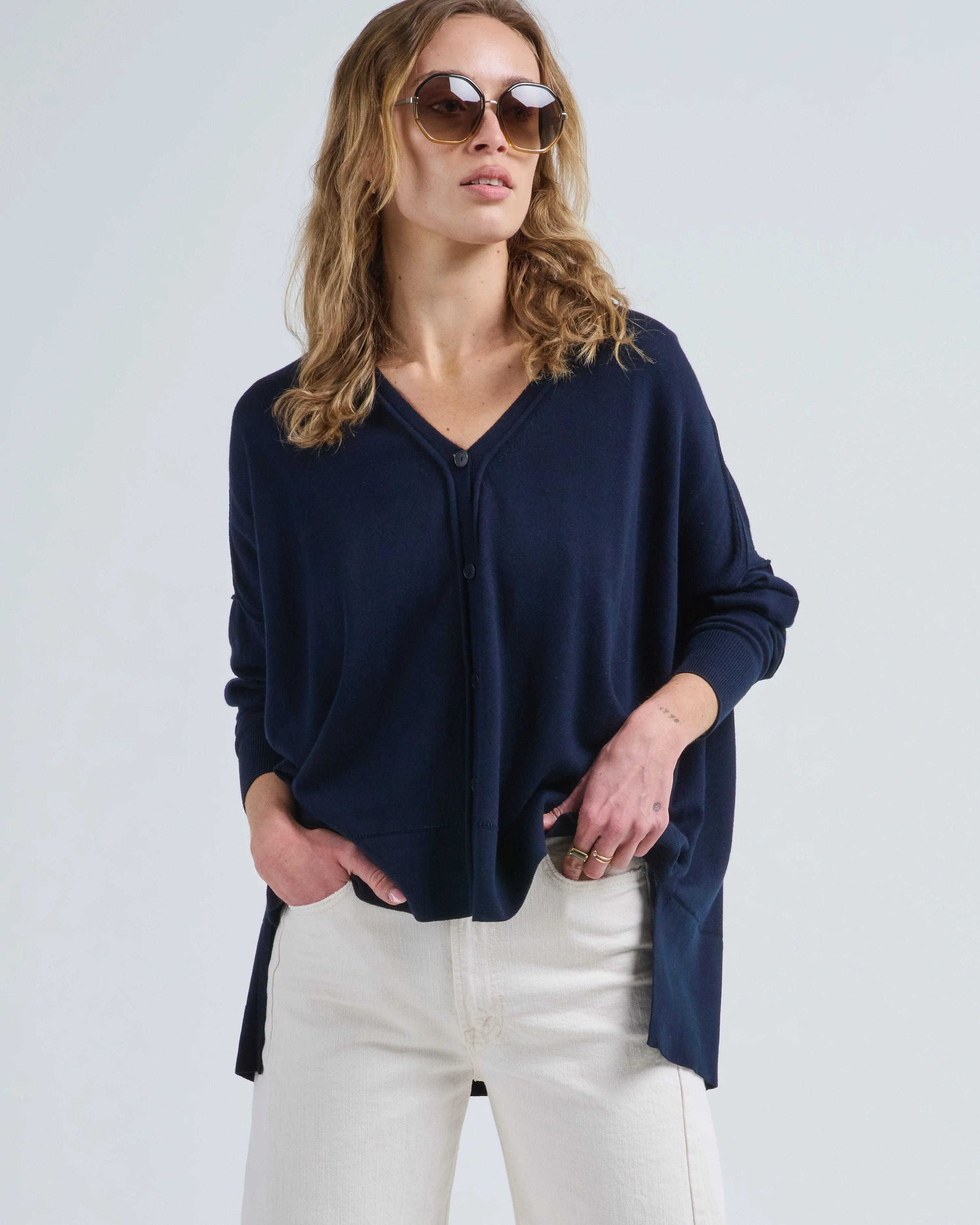 cotton pointelle cardigan - Image 3
