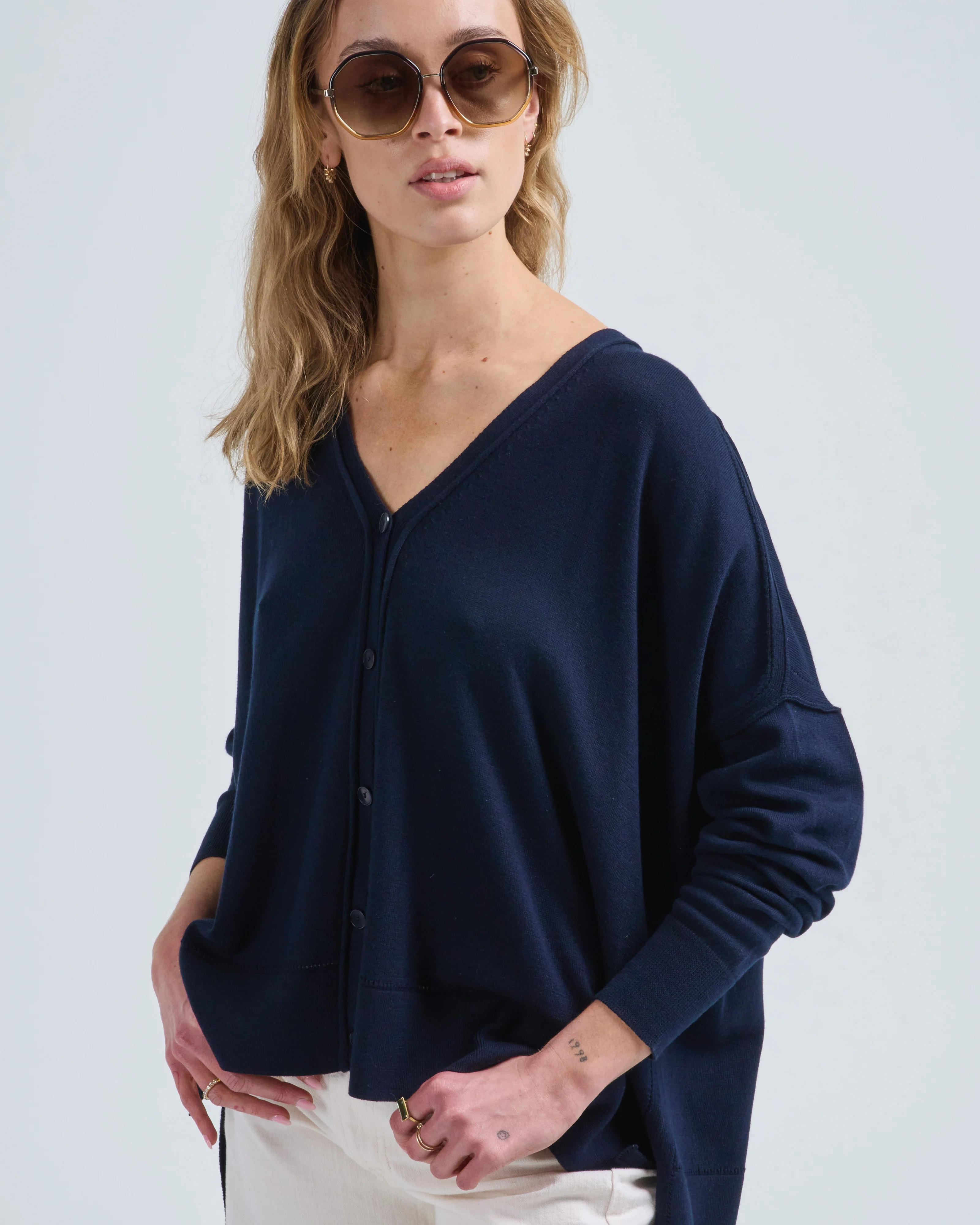 cotton pointelle cardigan - Image 5
