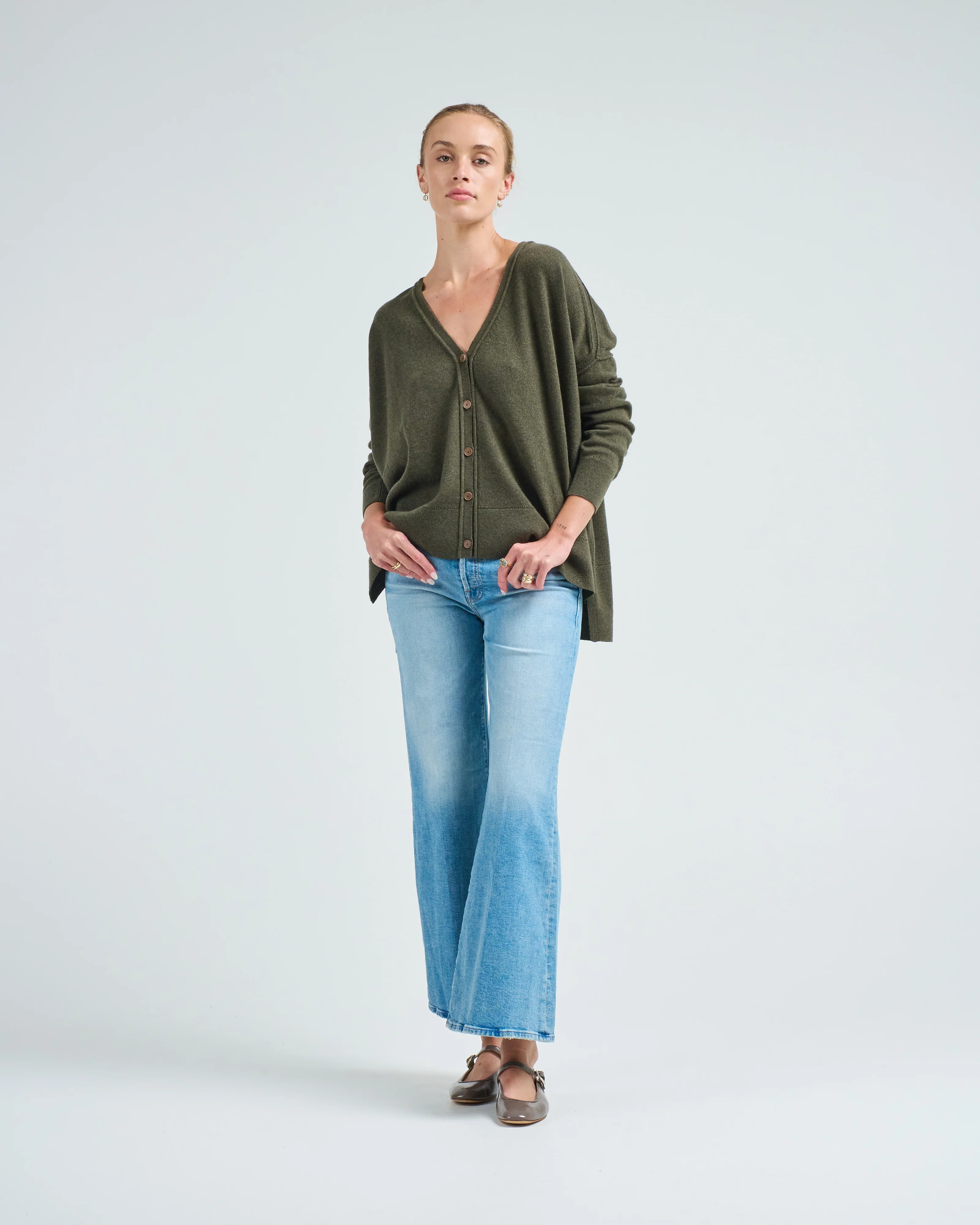 o/s pointelle cardigan - Image 2