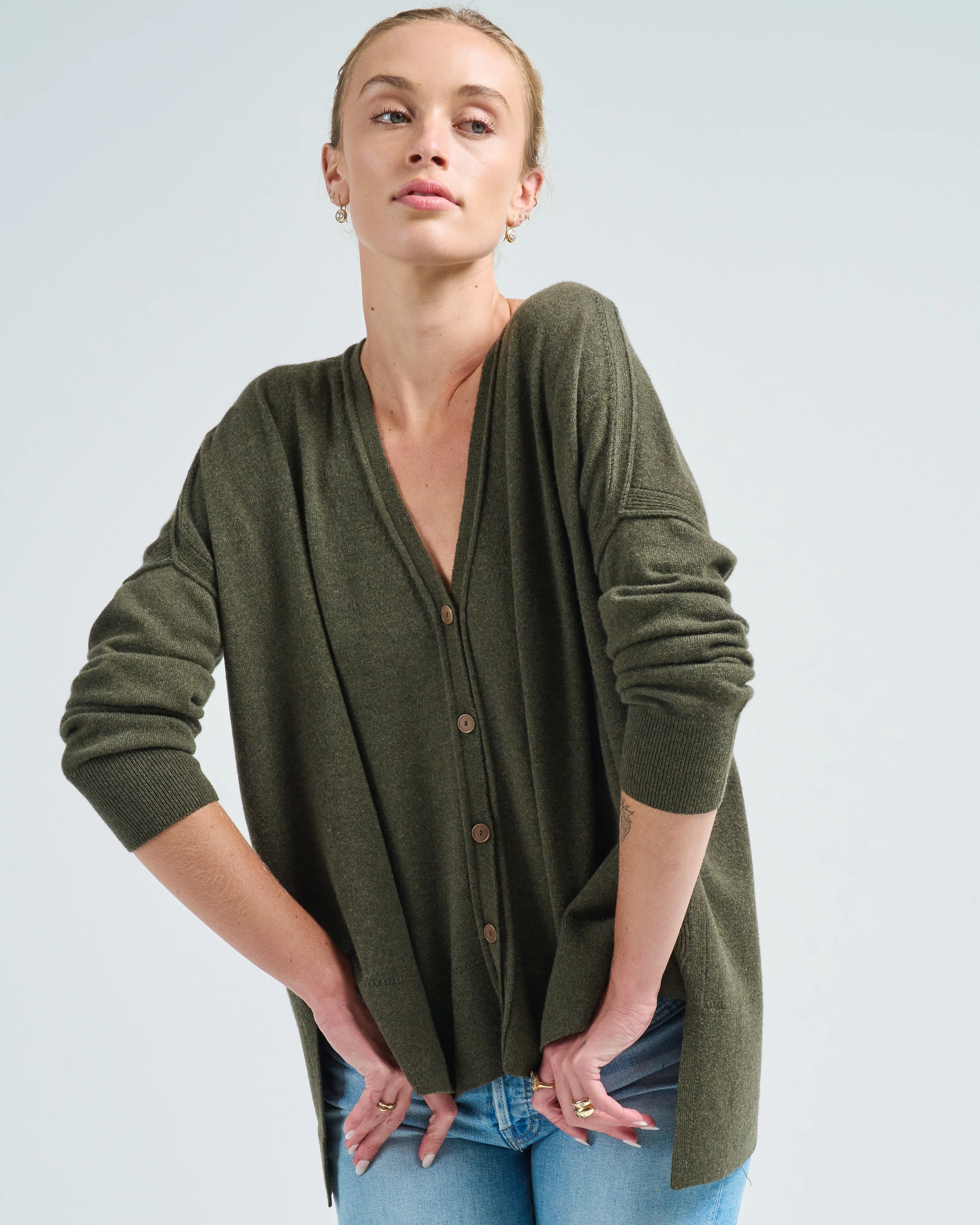 o/s pointelle cardigan - Image 5