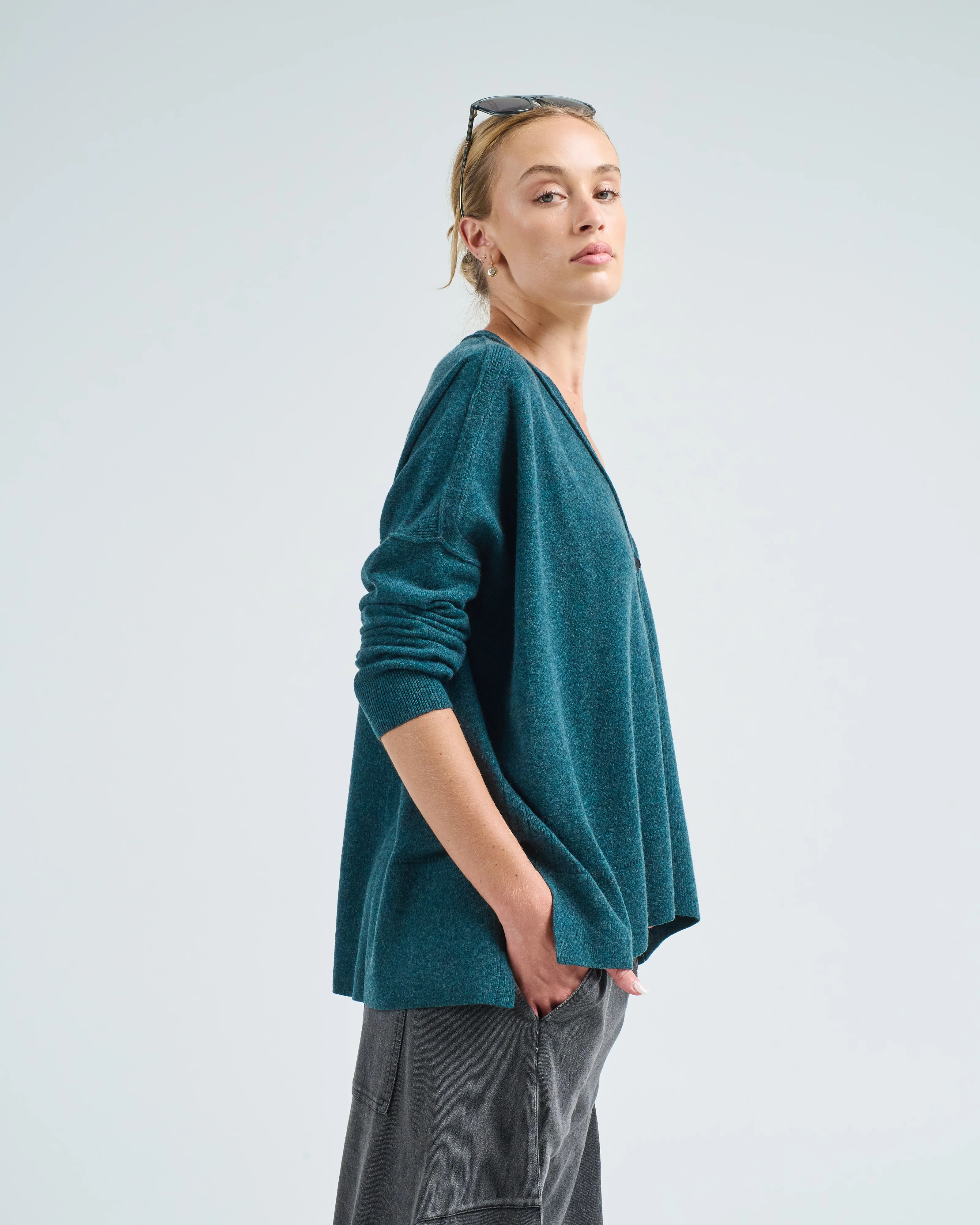 o/s pointelle cardigan - Image 3