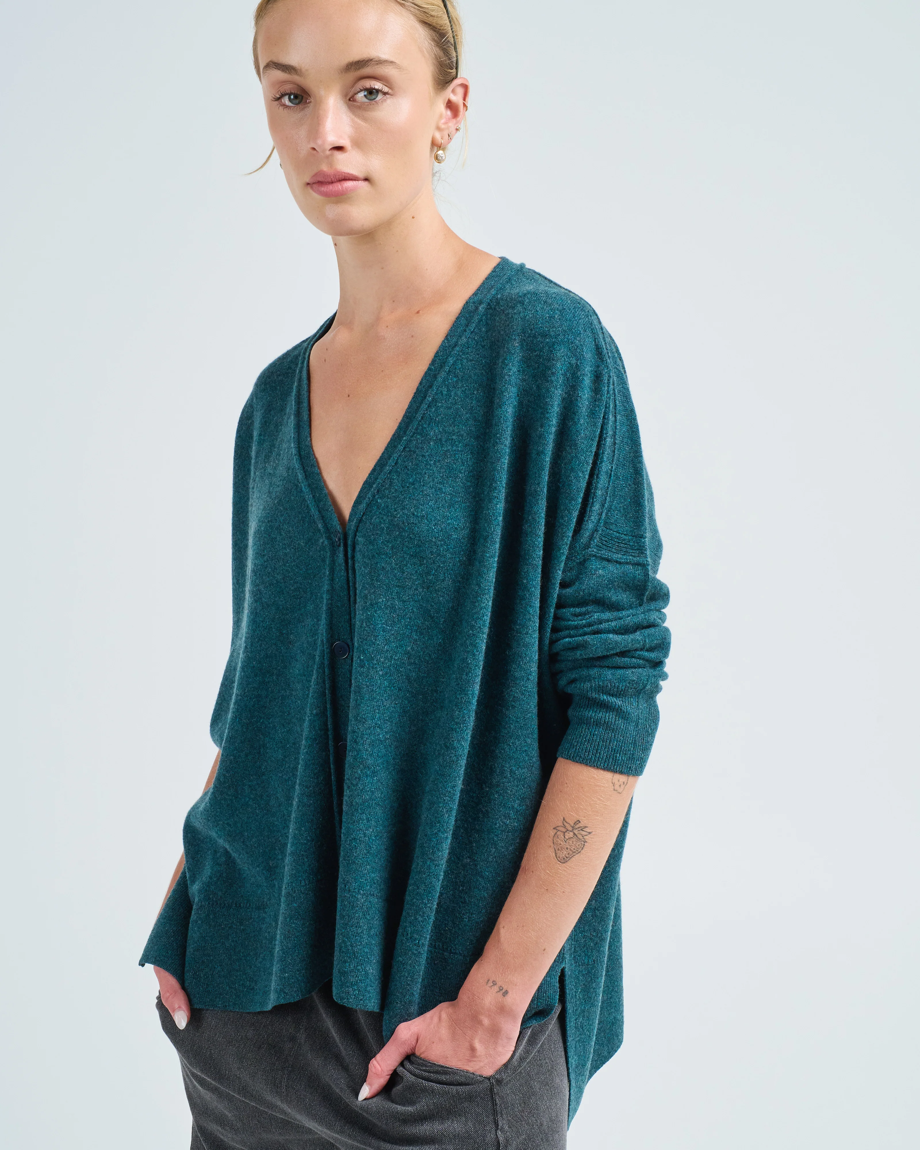 o/s pointelle cardigan - Image 5