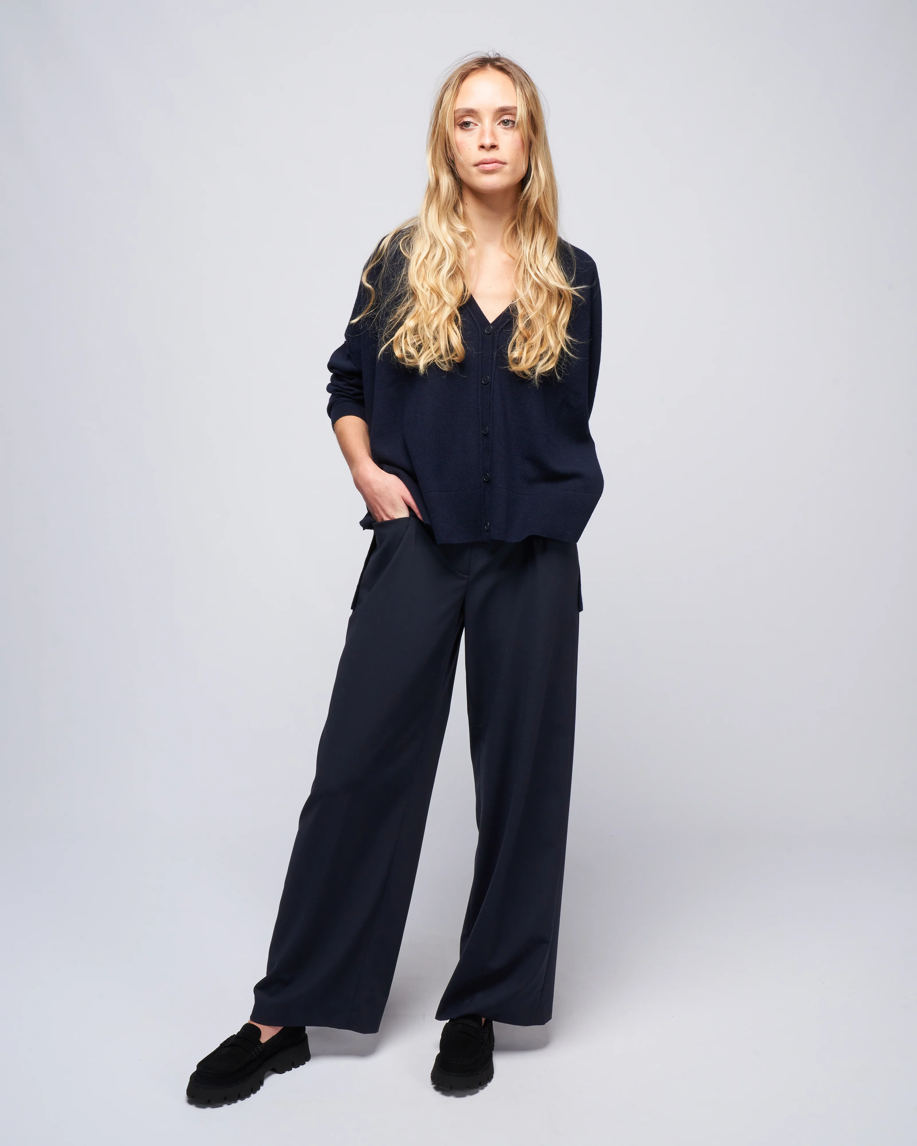 pointelle cardigan - pirate - Image 2