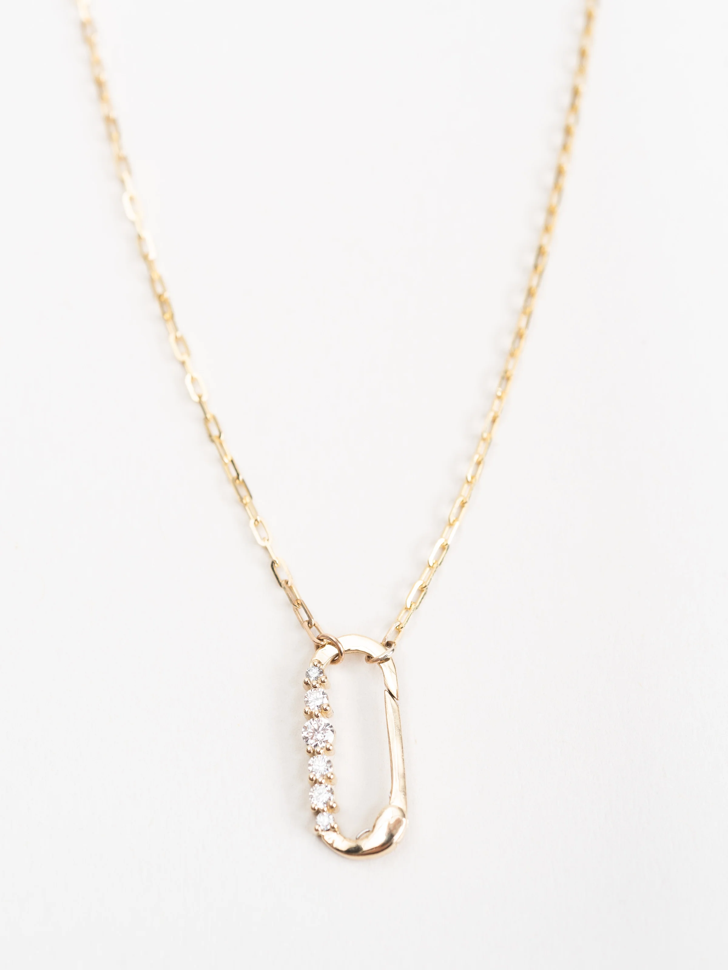 diamond key ring clasp necklace