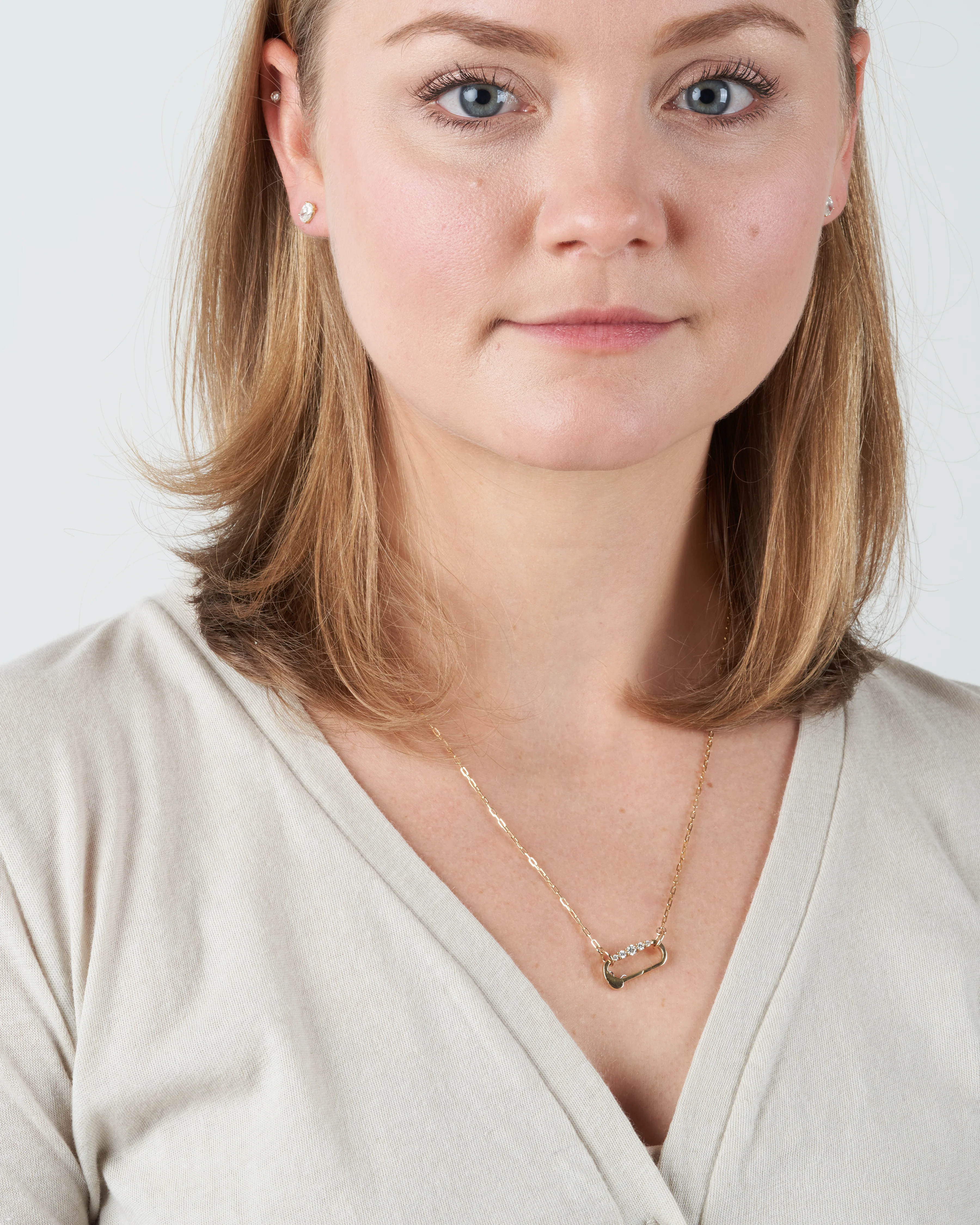 diamond key ring clasp necklace - Image 2