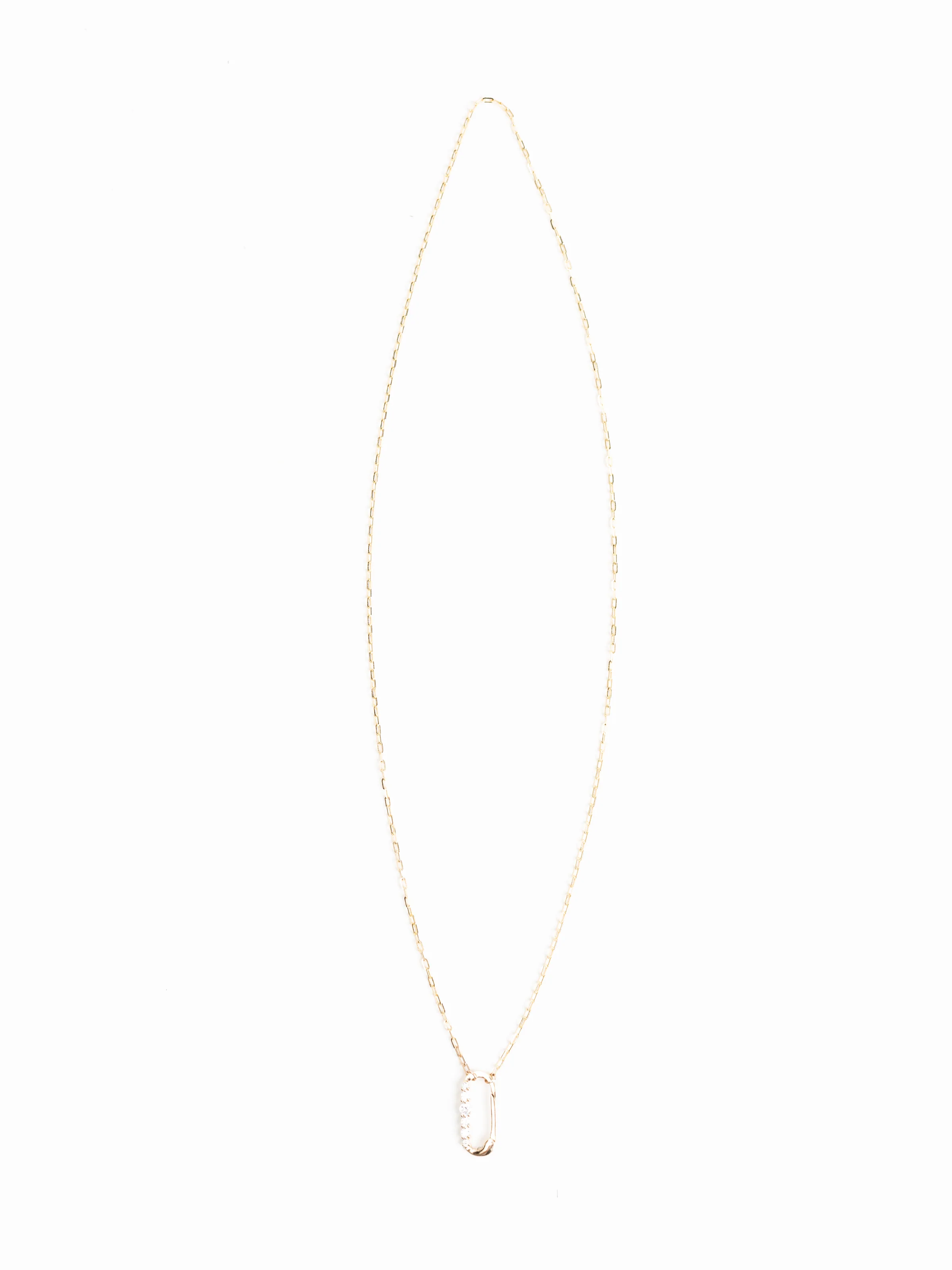 diamond key ring clasp necklace - Image 4