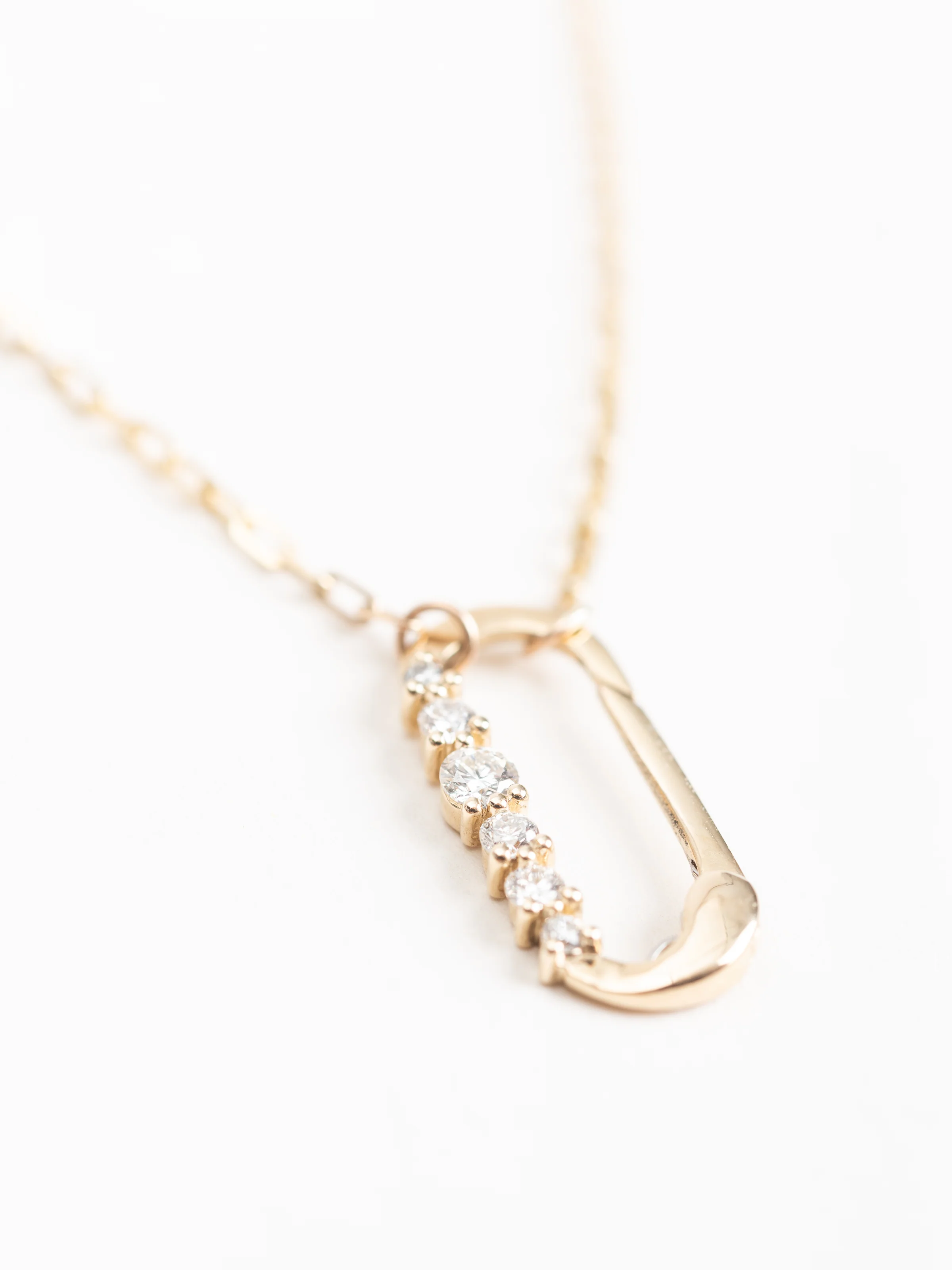 diamond key ring clasp necklace - Image 5