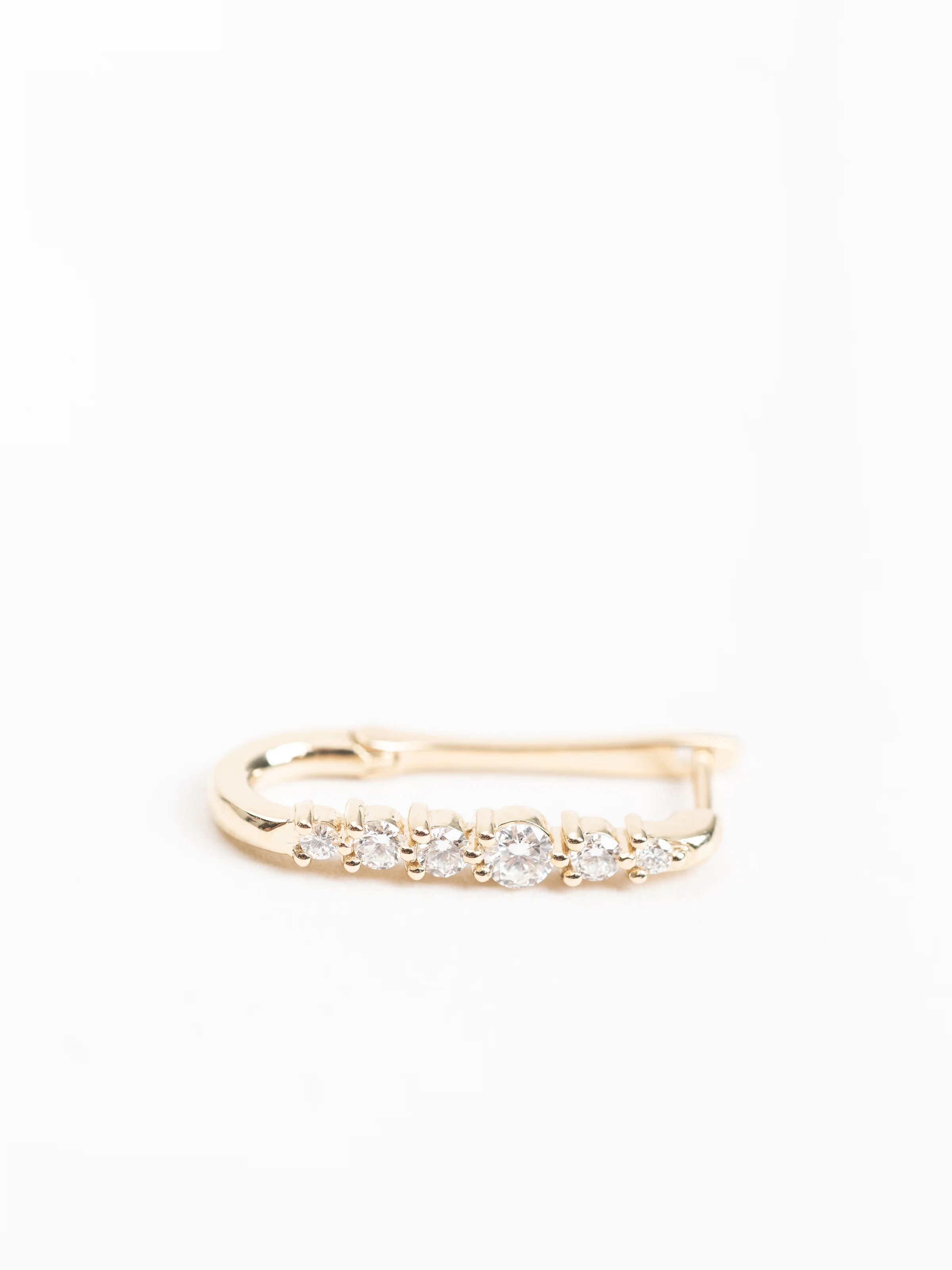 key ring earrings w/ white diamonds - Image 3