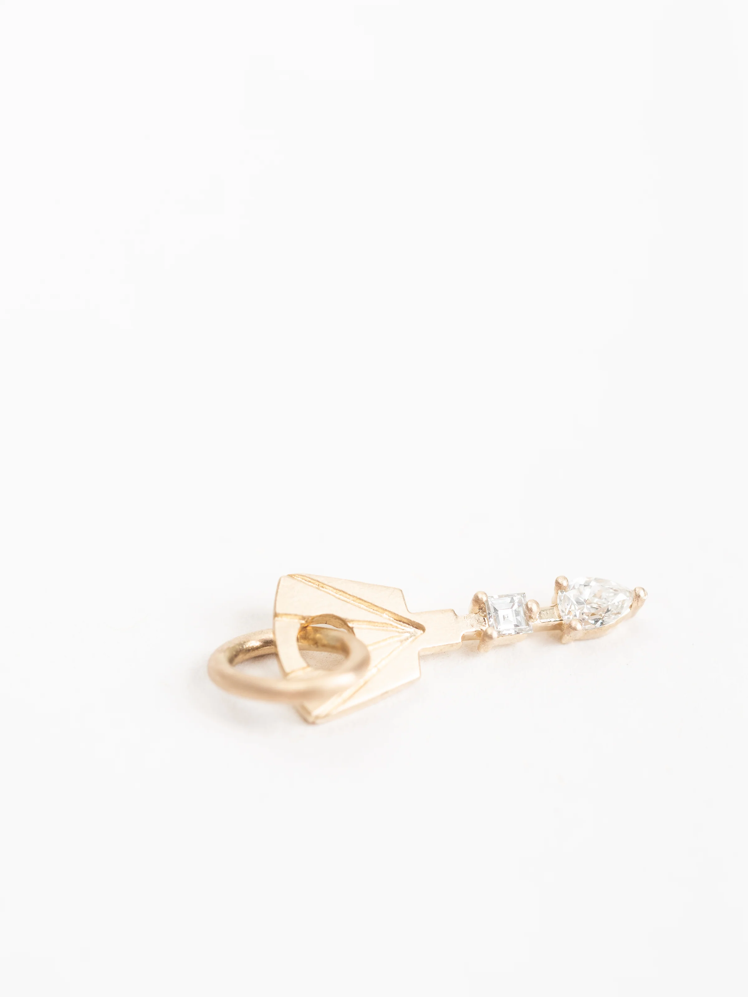 lock box key charm w/white diamonds - Image 4