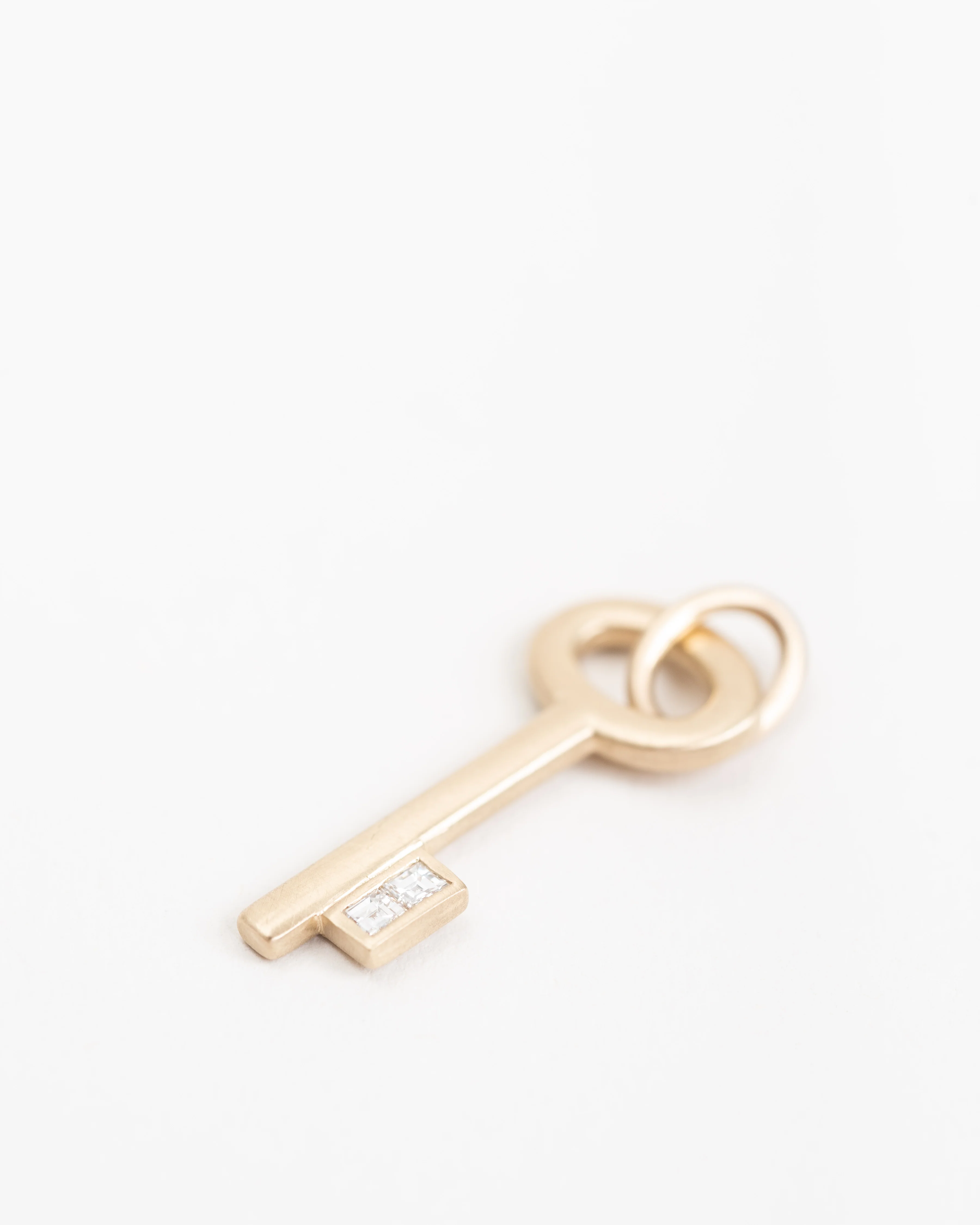 room key charm w/white diamonds - Image 2