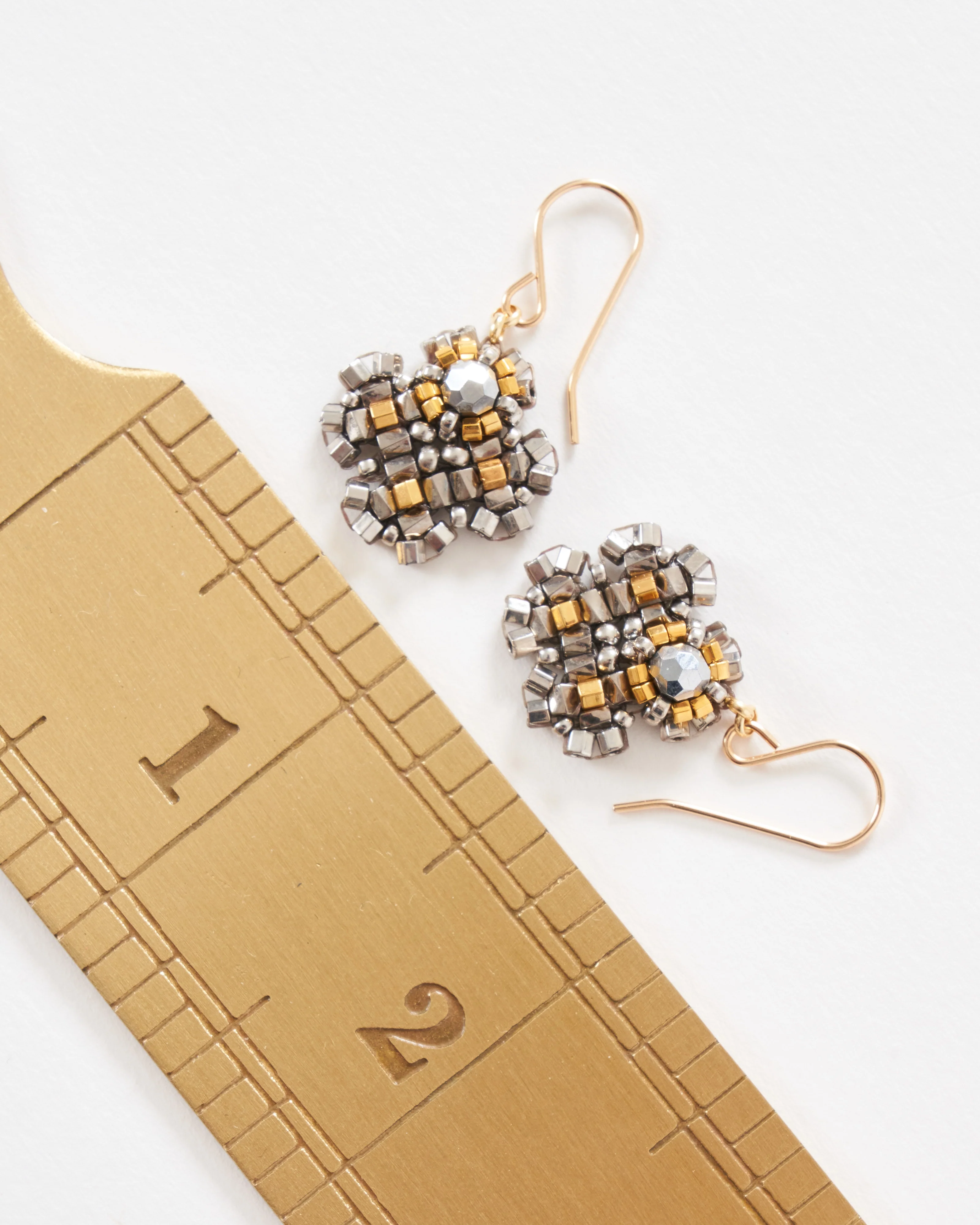 crystal and miyuki earrings - Image 5