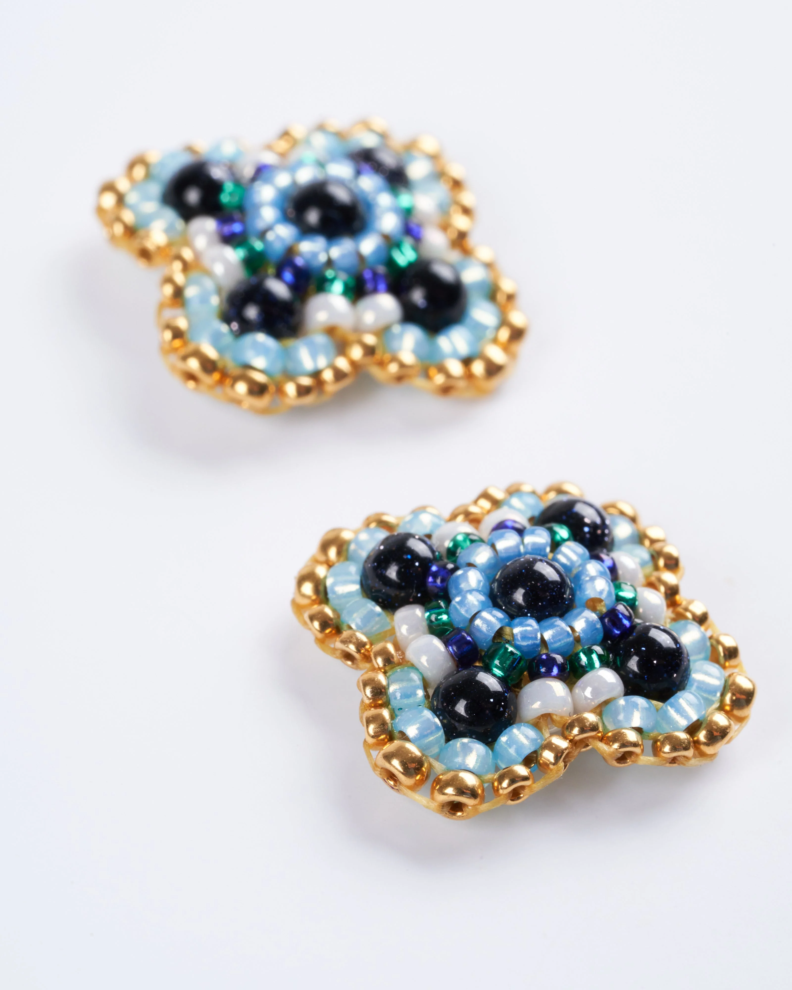 blue and gold stud - blue - Image 2
