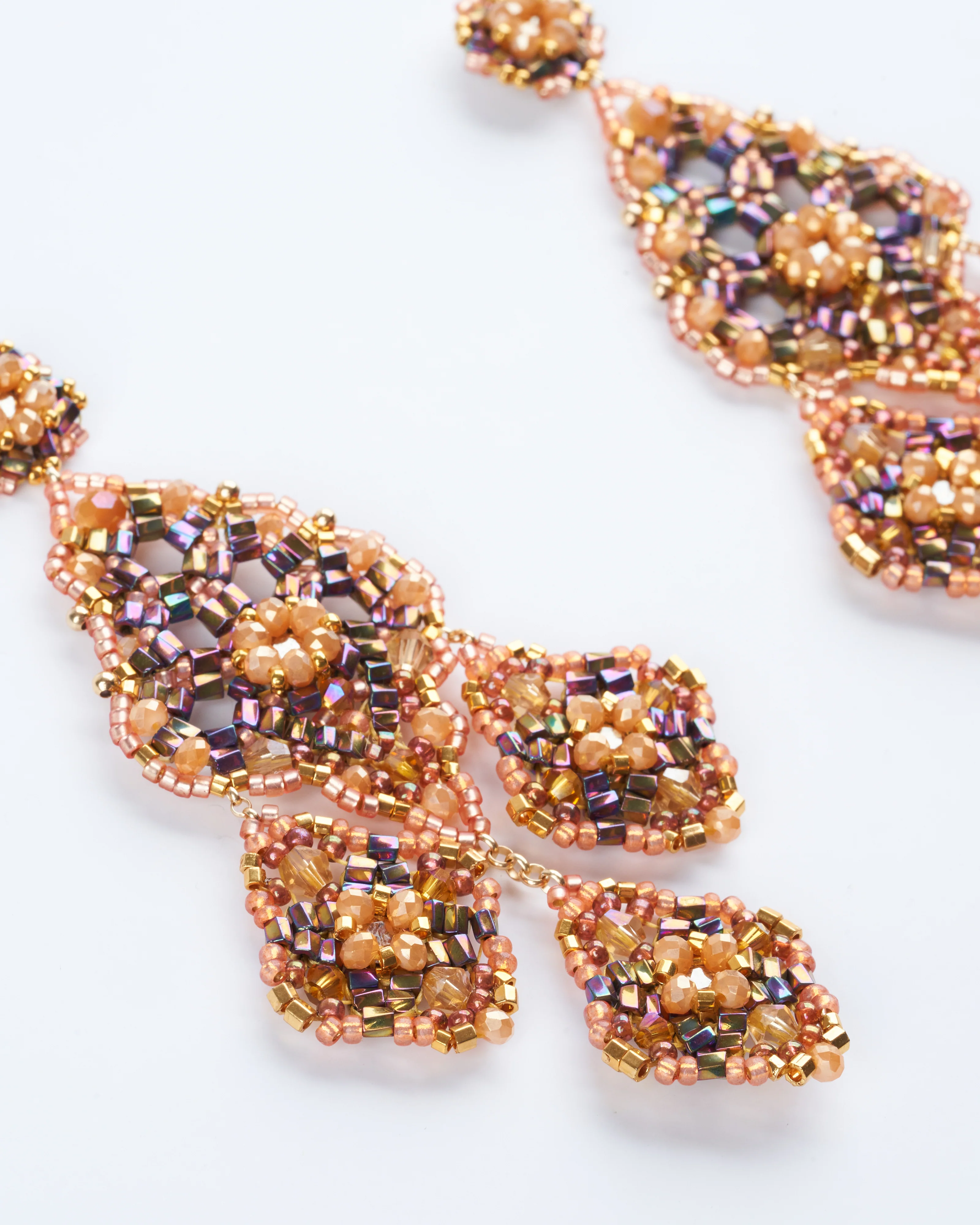 chandelier post mini opalite bead earrings - multi - Image 2