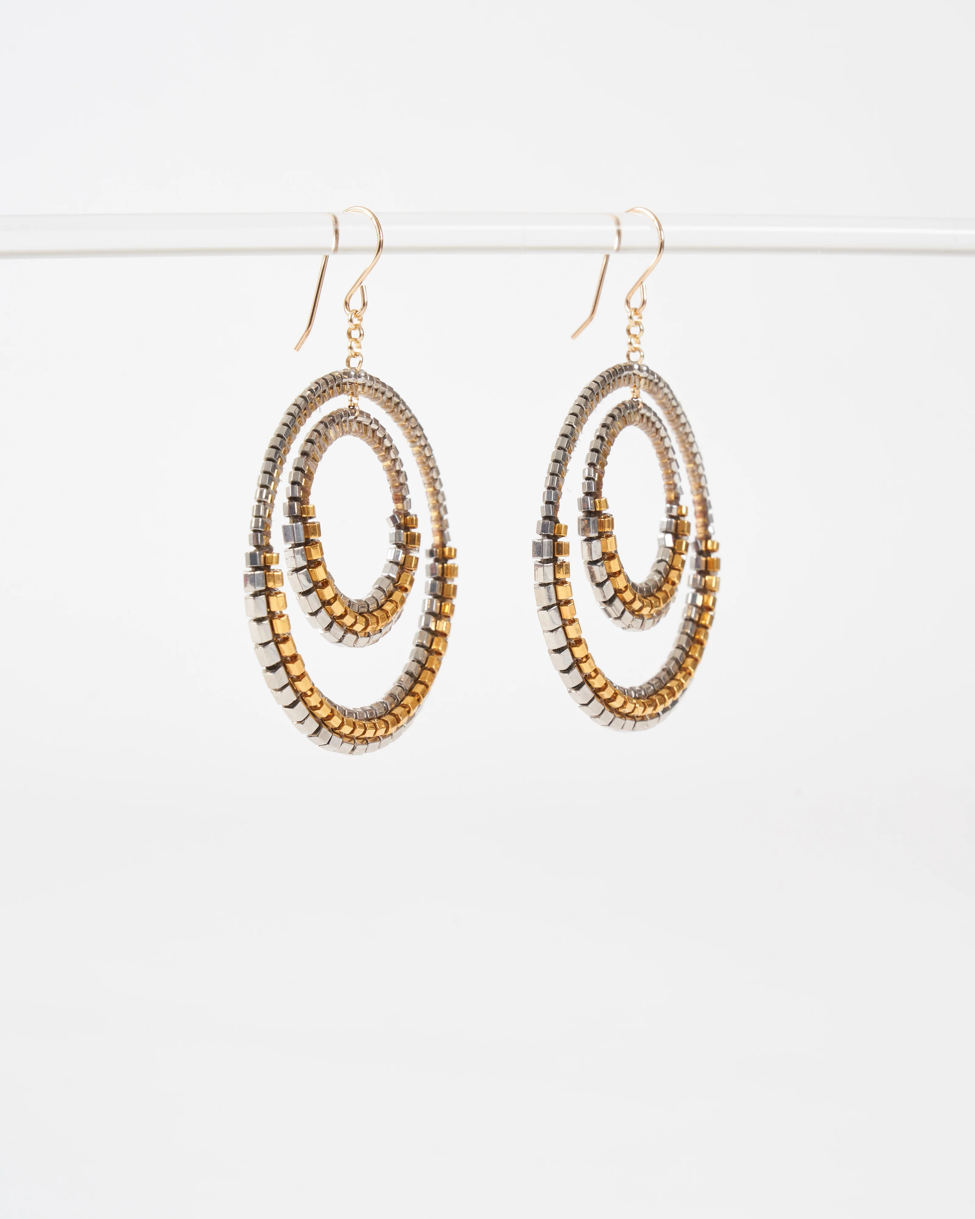 crystal and miyuki earrings - Image 4