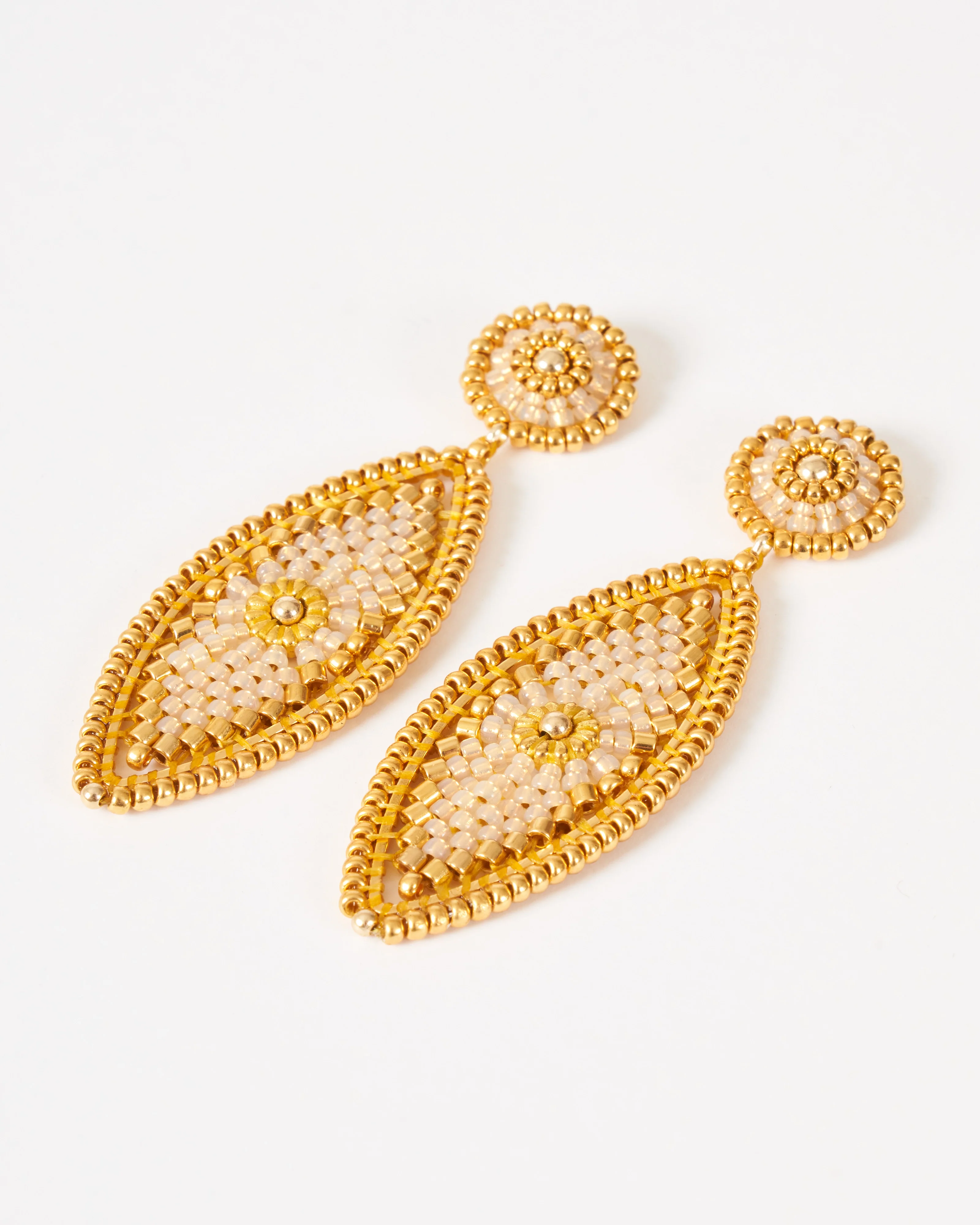 swarvoski and miyuki oval earrings - Image 3