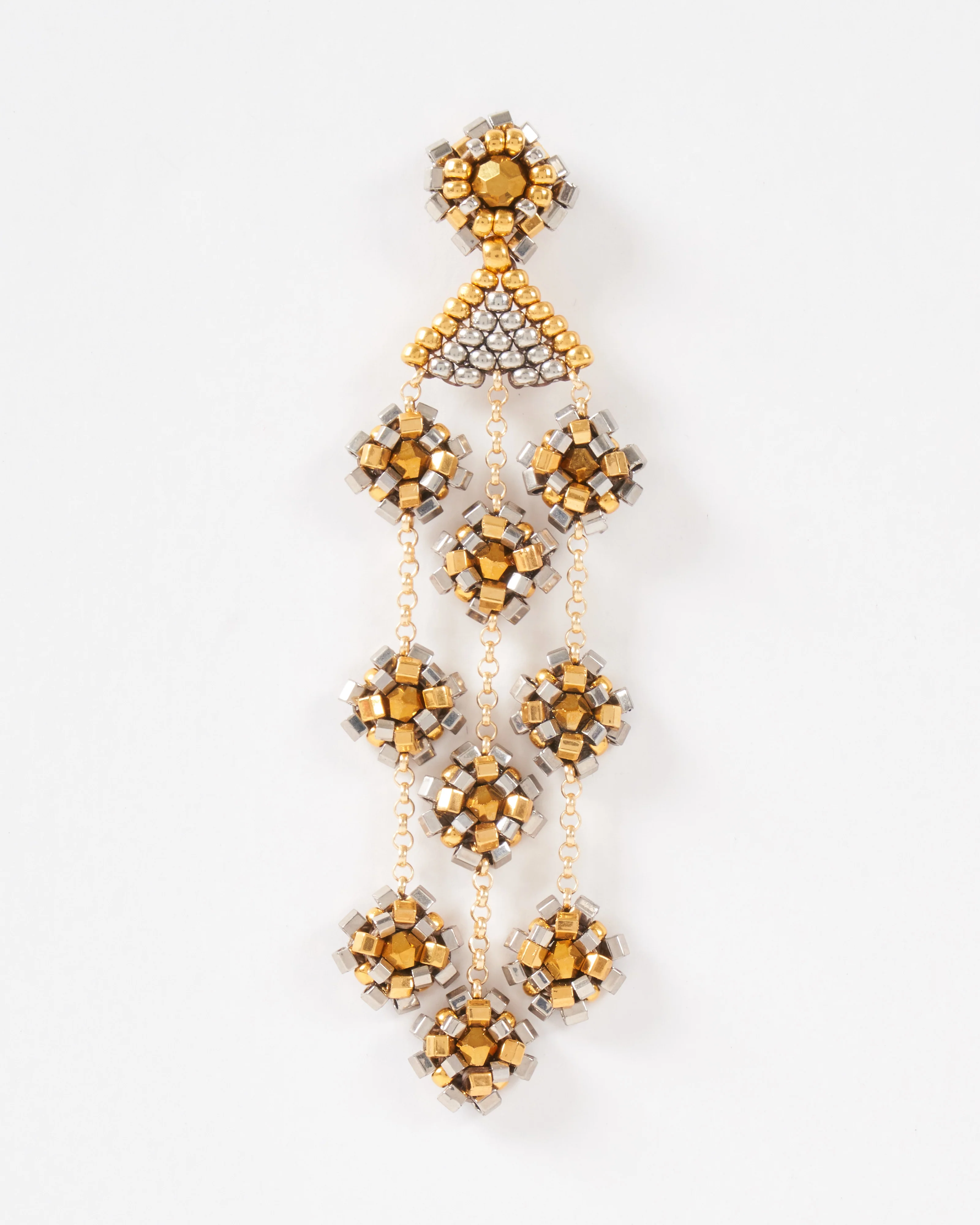 crystal and miyuki drop earrings - Image 2