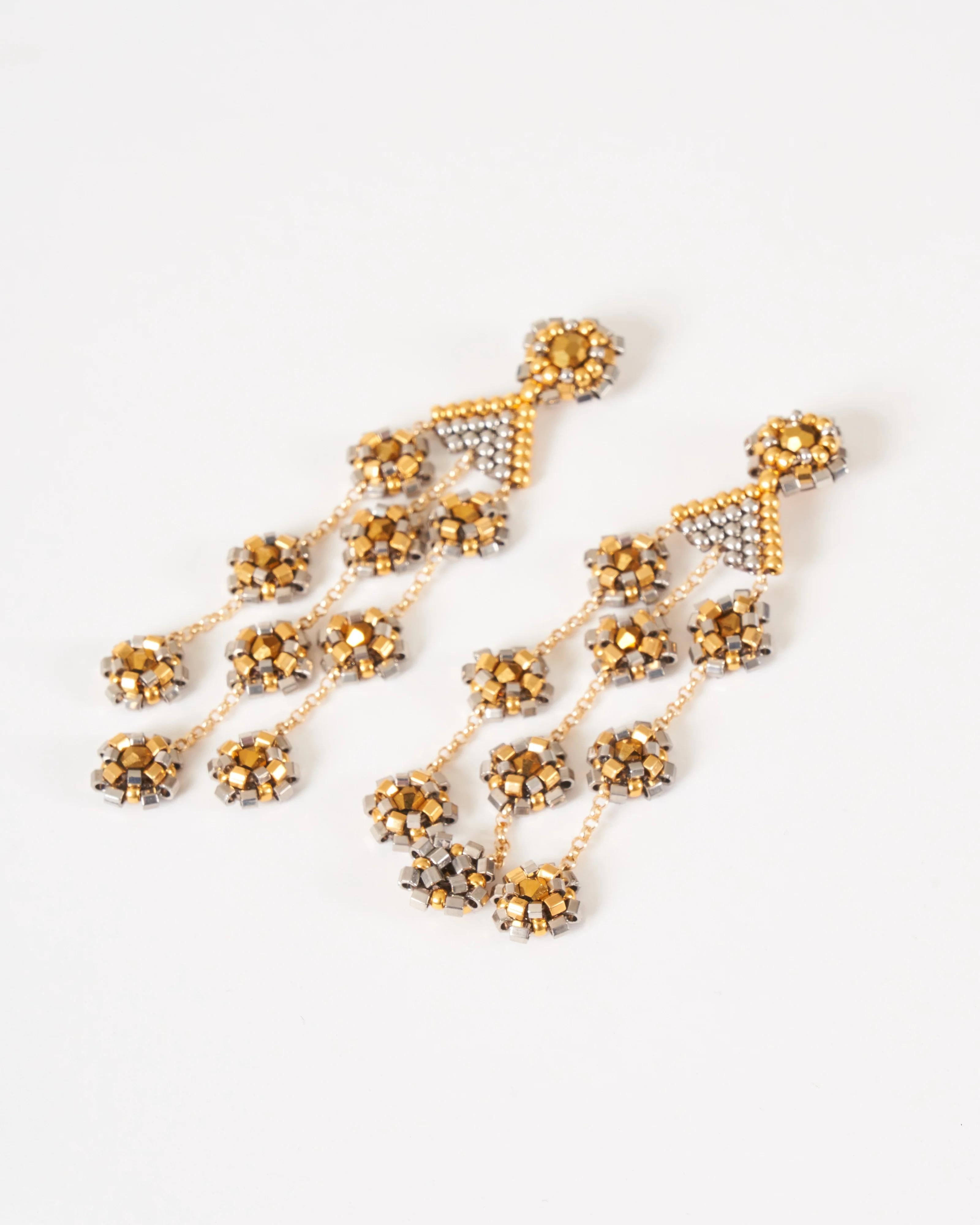 crystal and miyuki drop earrings - Image 3