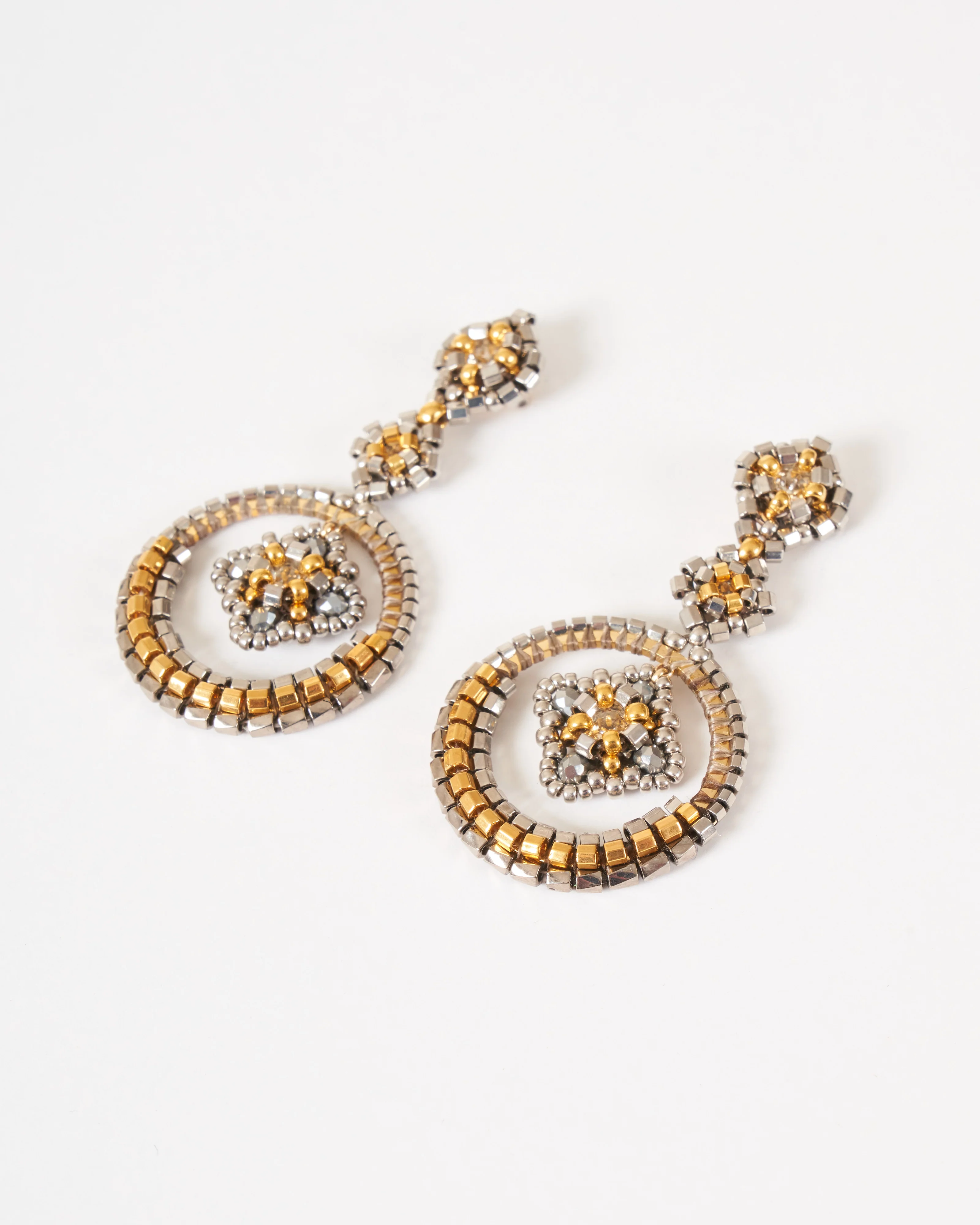 swarvoski and miyuki circular earrings - Image 3