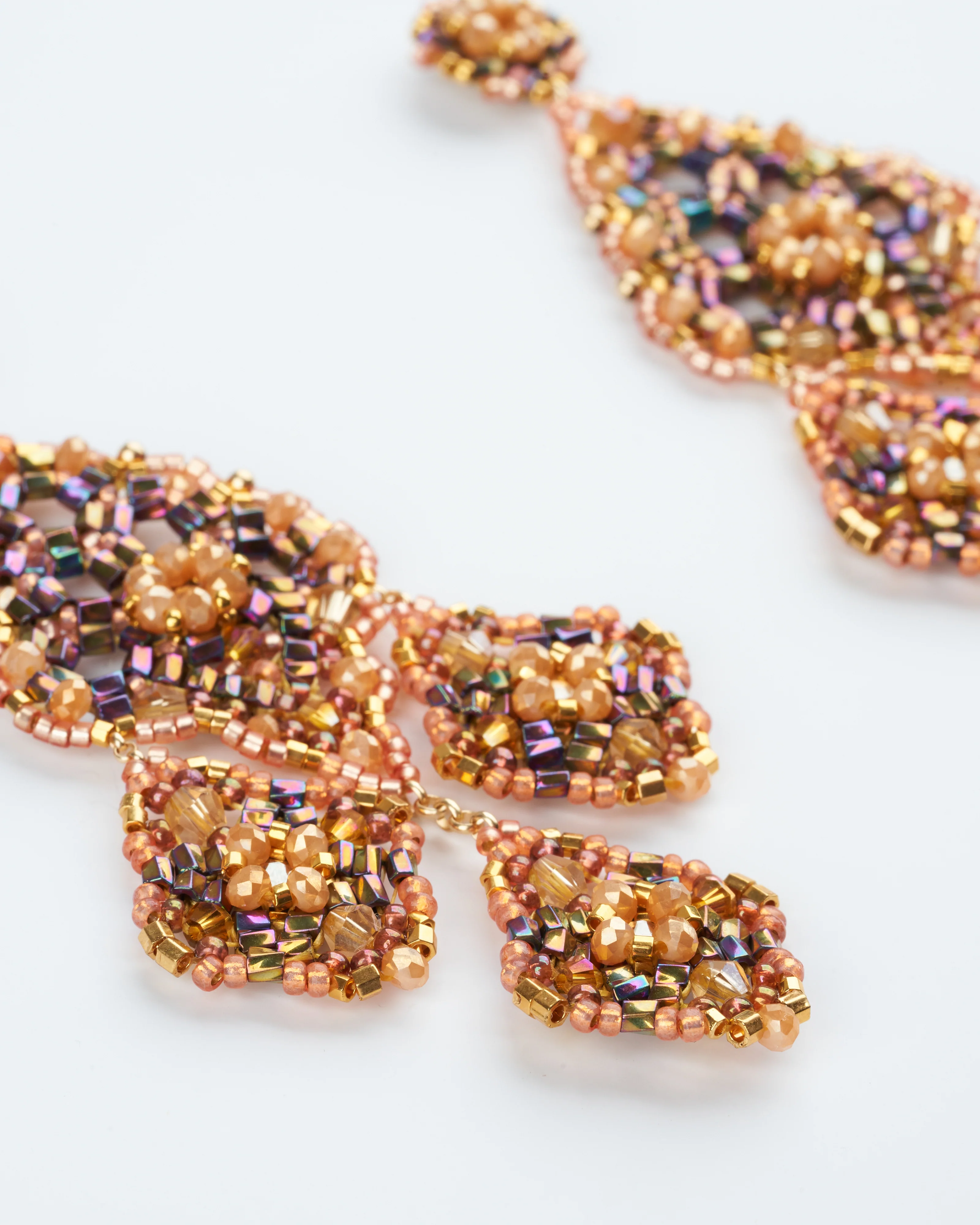 opalite bead chandelier earrings - multi - Image 3