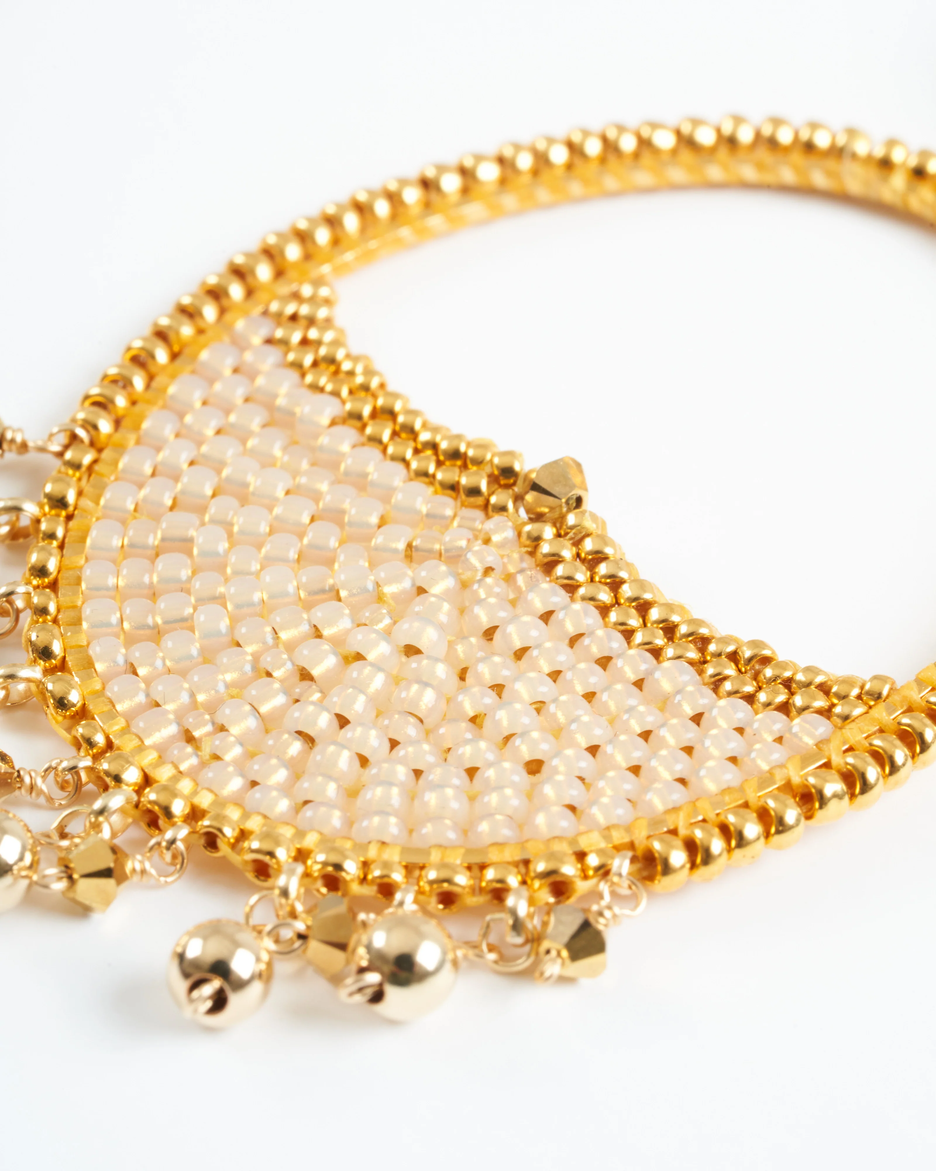 swarovski, miyuki, rondelle post earrings - gold - Image 5
