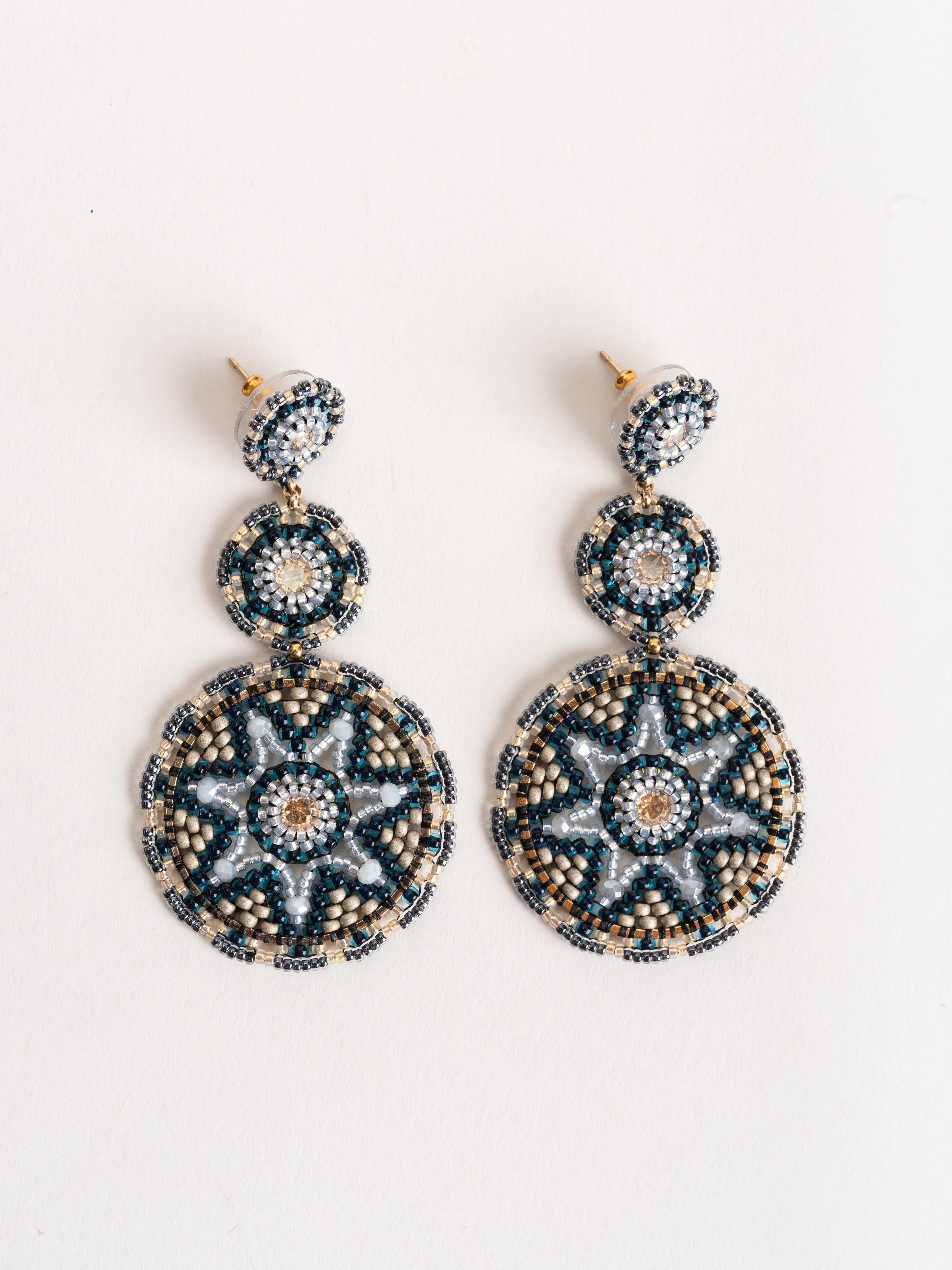 triple tier chandelier earrings