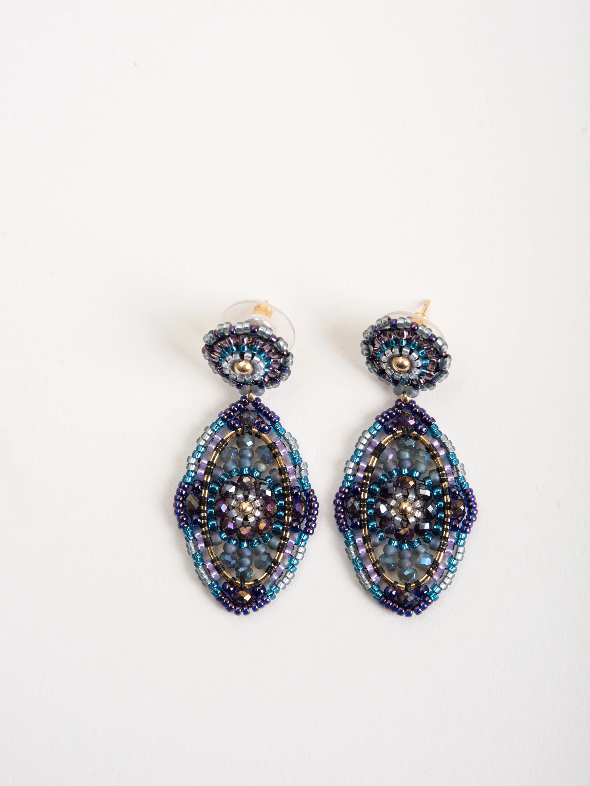 garnet labradorite earrings