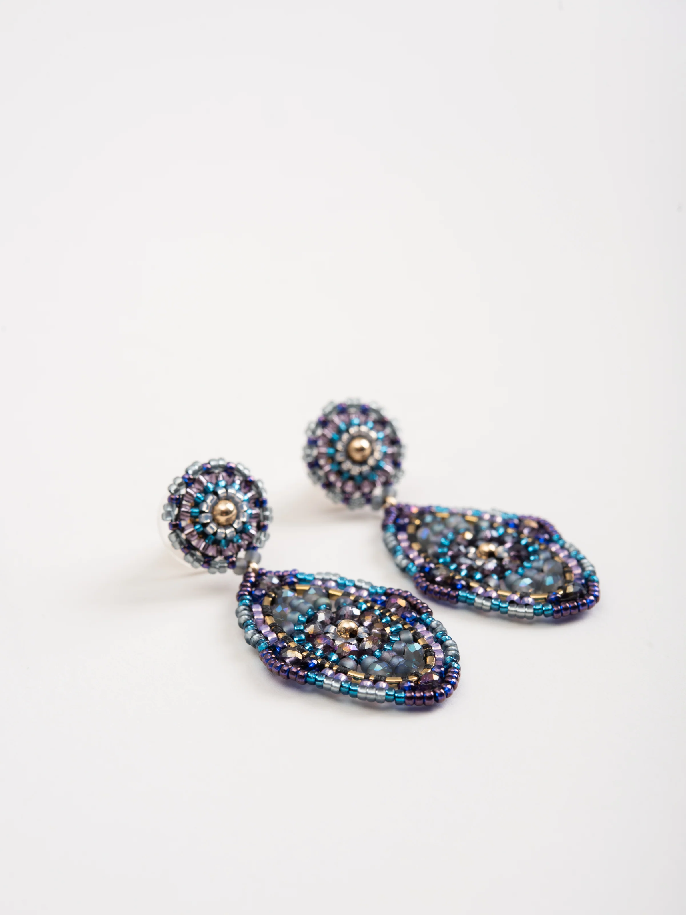 garnet labradorite earrings - Image 2