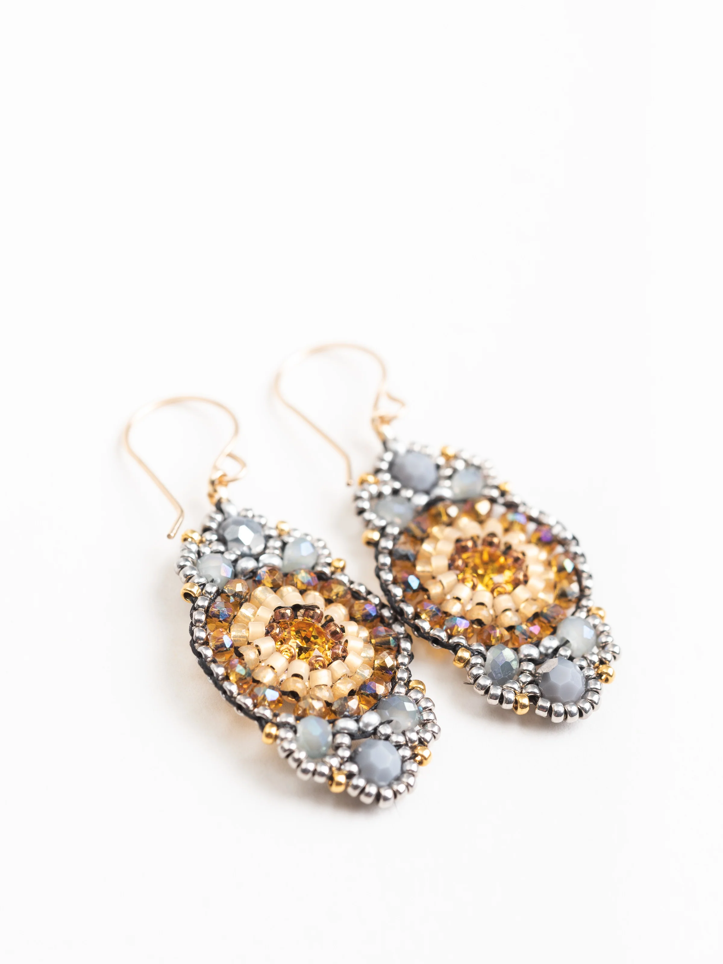 labradorite & topaz hydro quartz earrings - Image 2