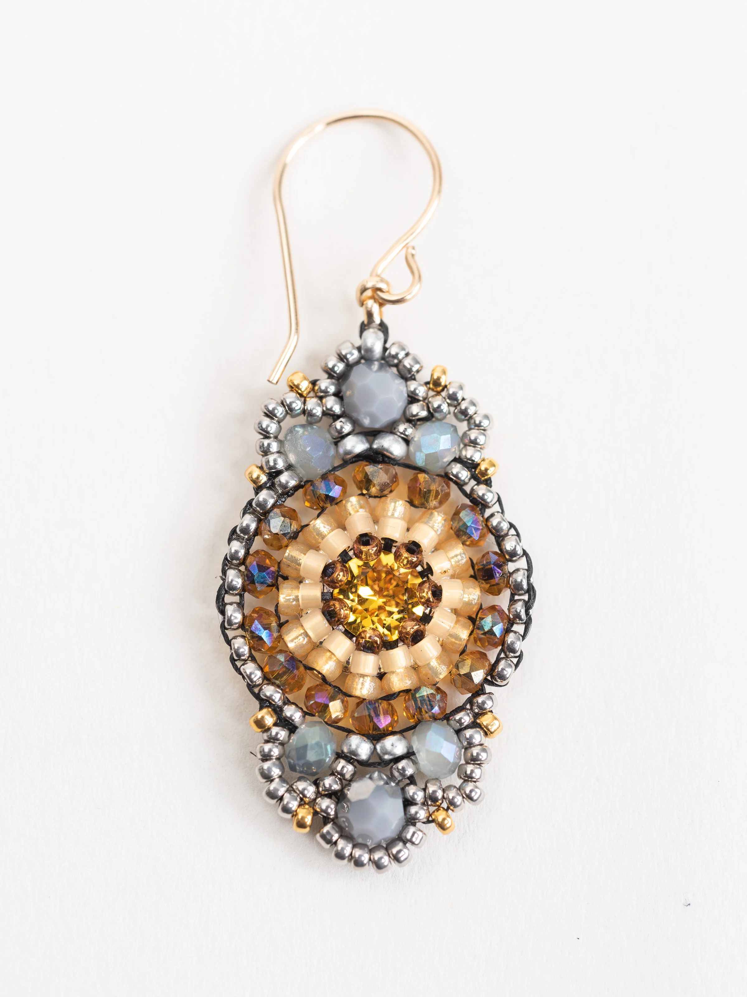 labradorite & topaz hydro quartz earrings - Image 3
