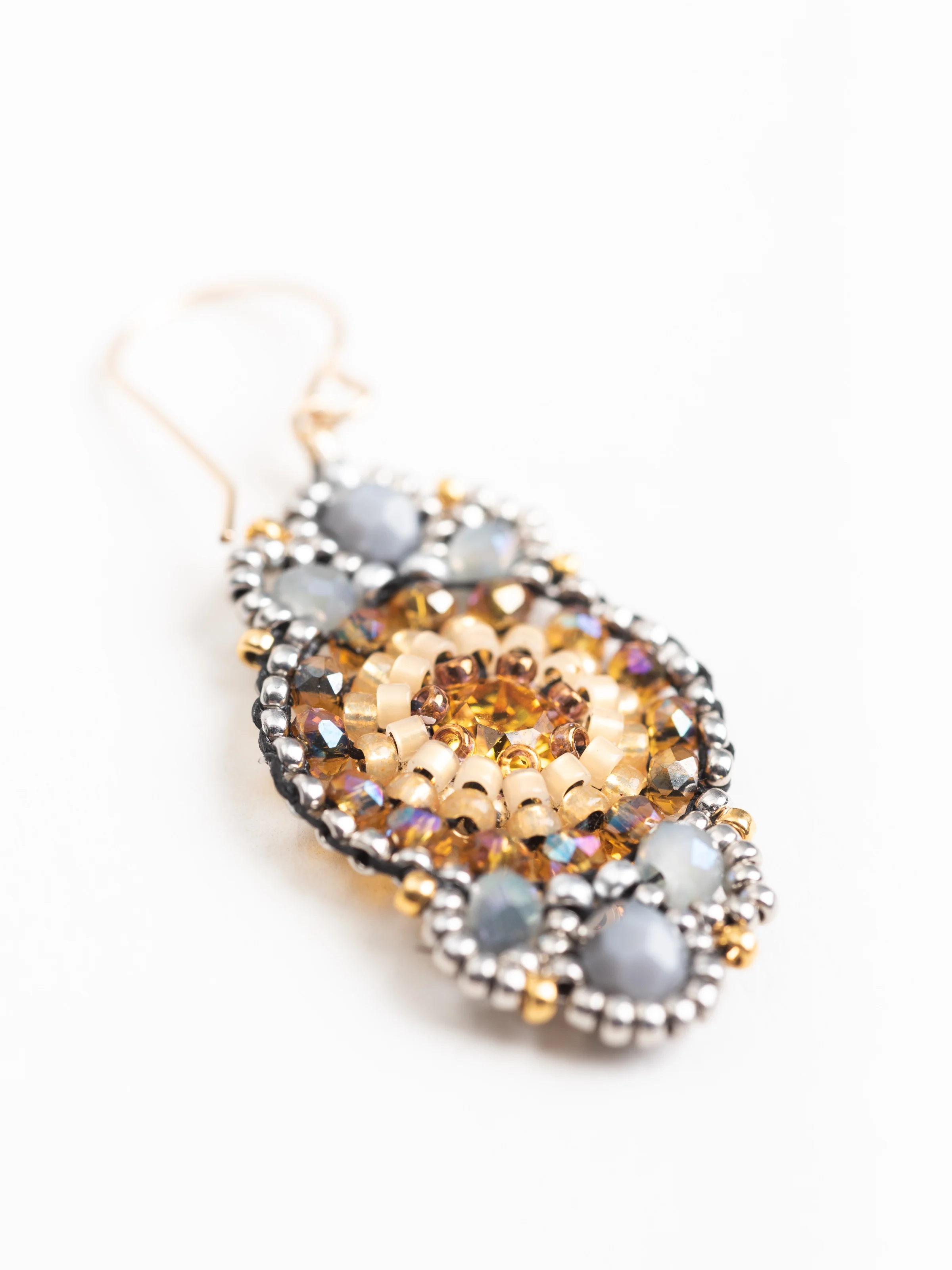 labradorite & topaz hydro quartz earrings - Image 4