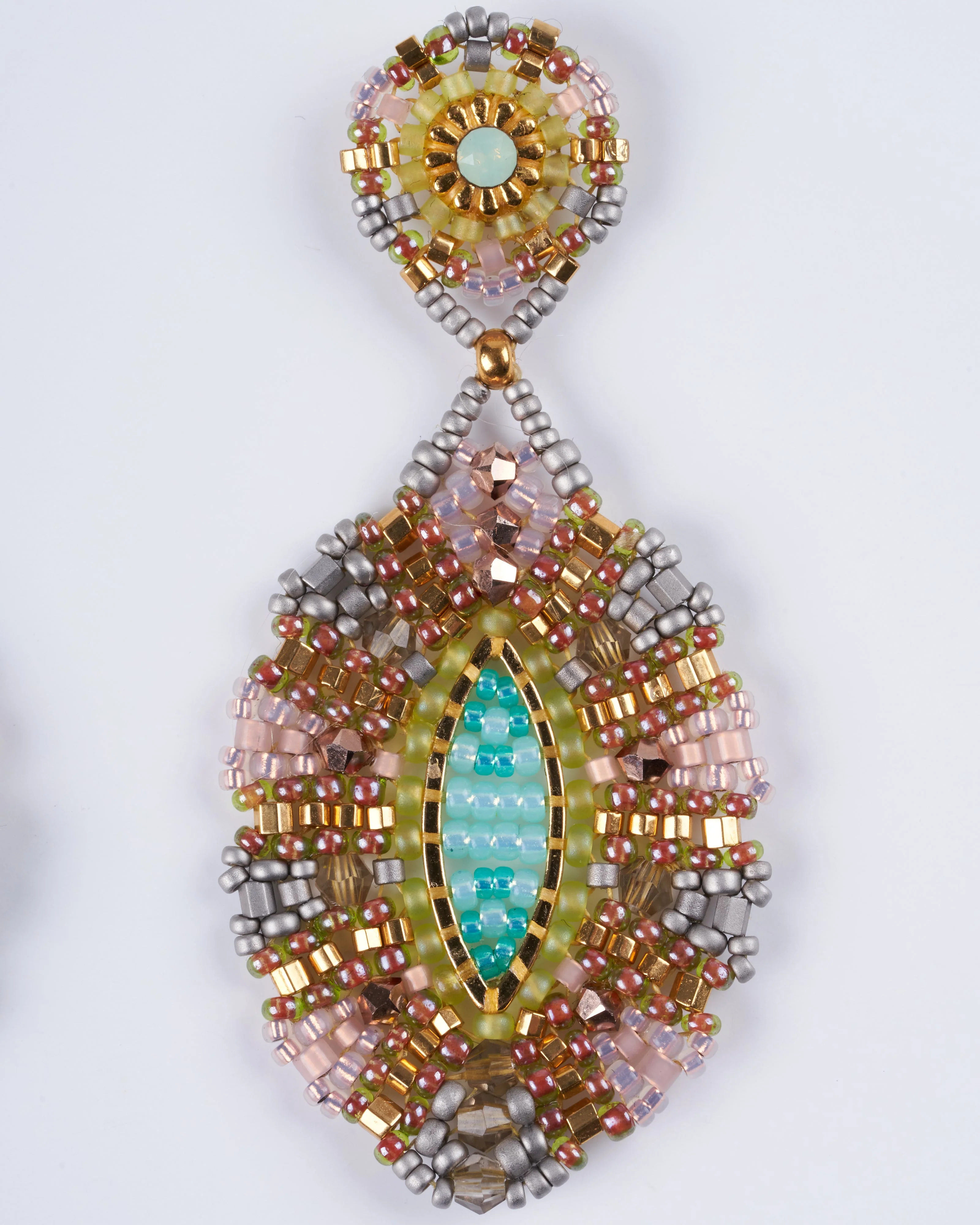 pink opalite with turquoise beads - Image 3